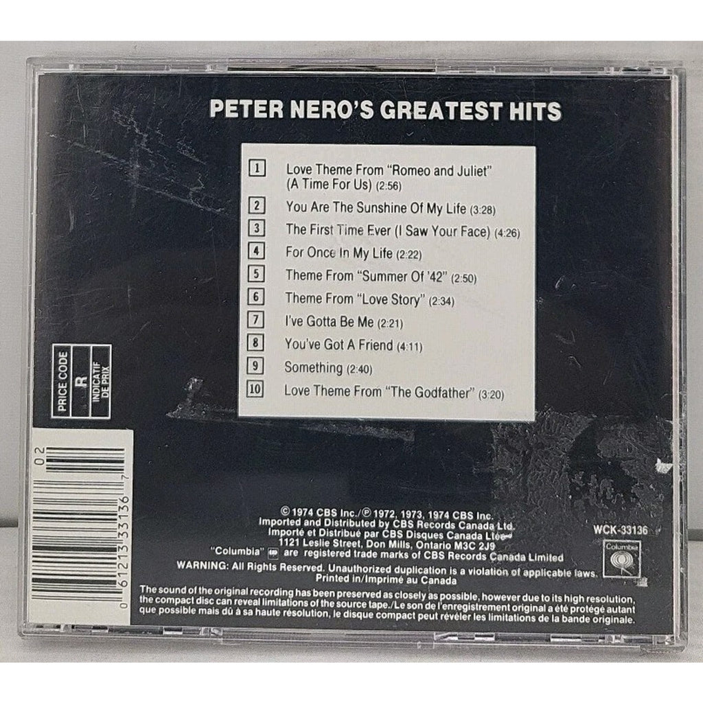 Peter Nero's Greatest Hits CD