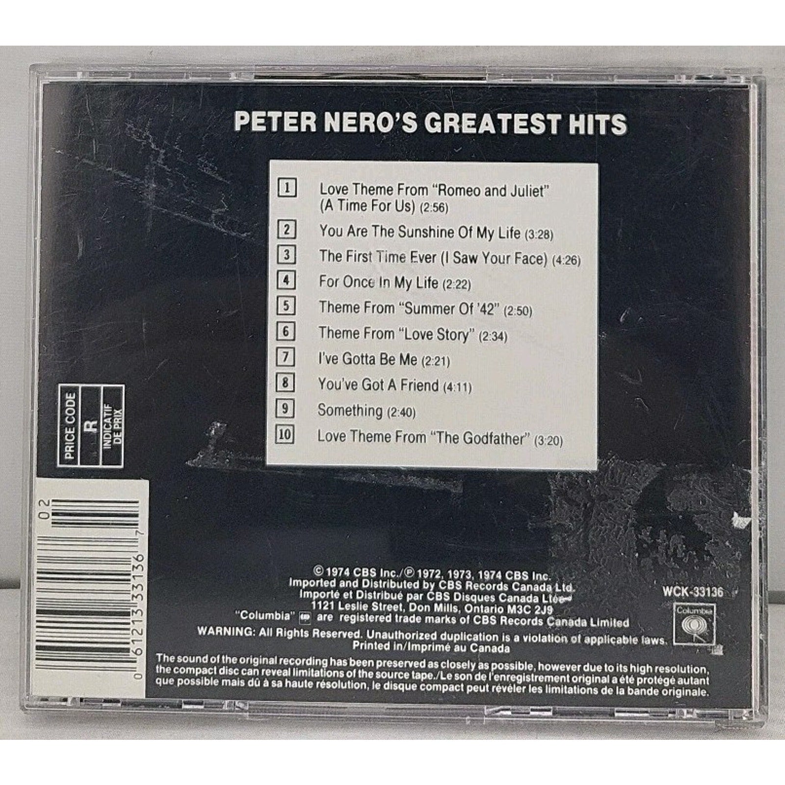 Peter Nero's Greatest Hits CD
