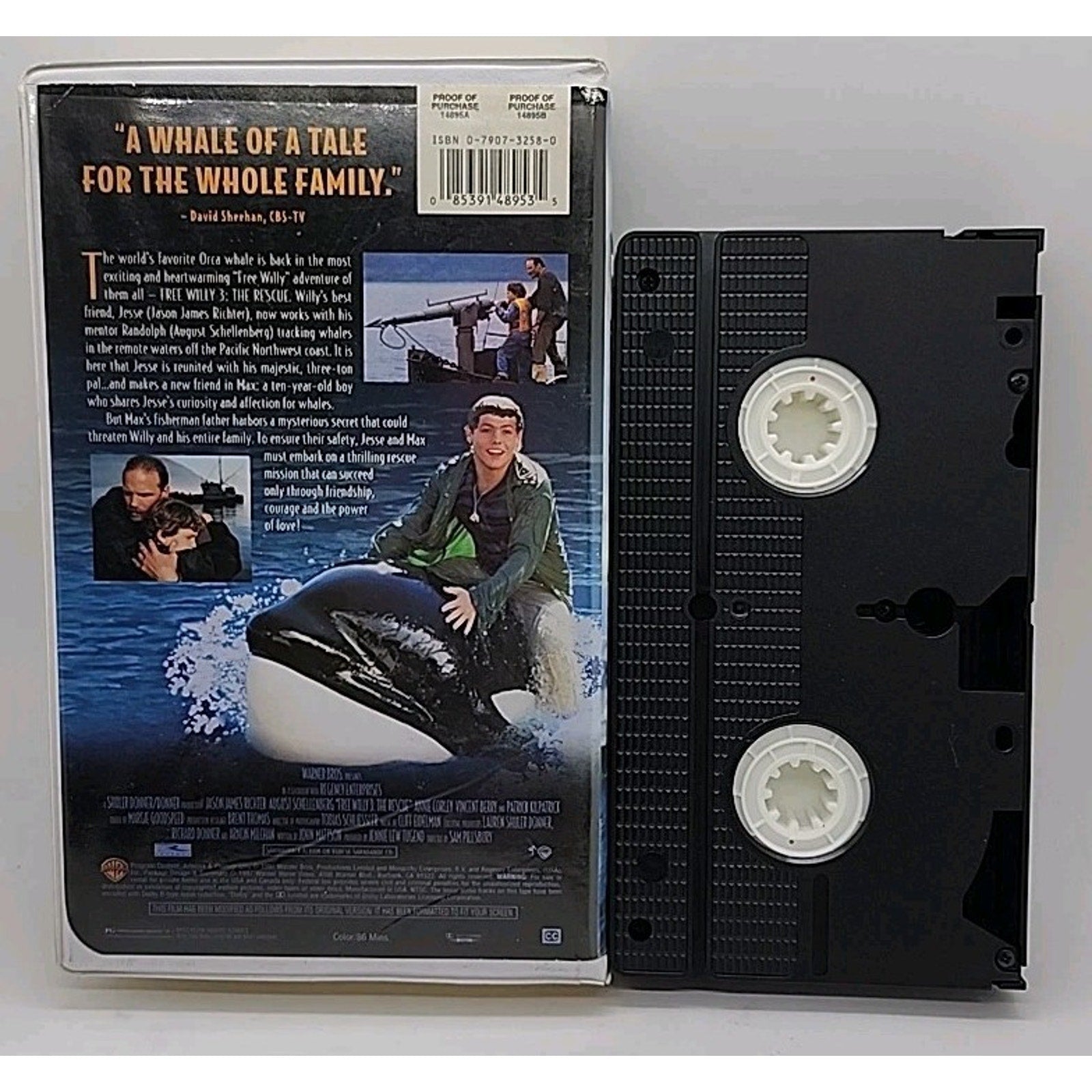 Free Willy 3: The Rescue (VHS, 1997, Clamshell)