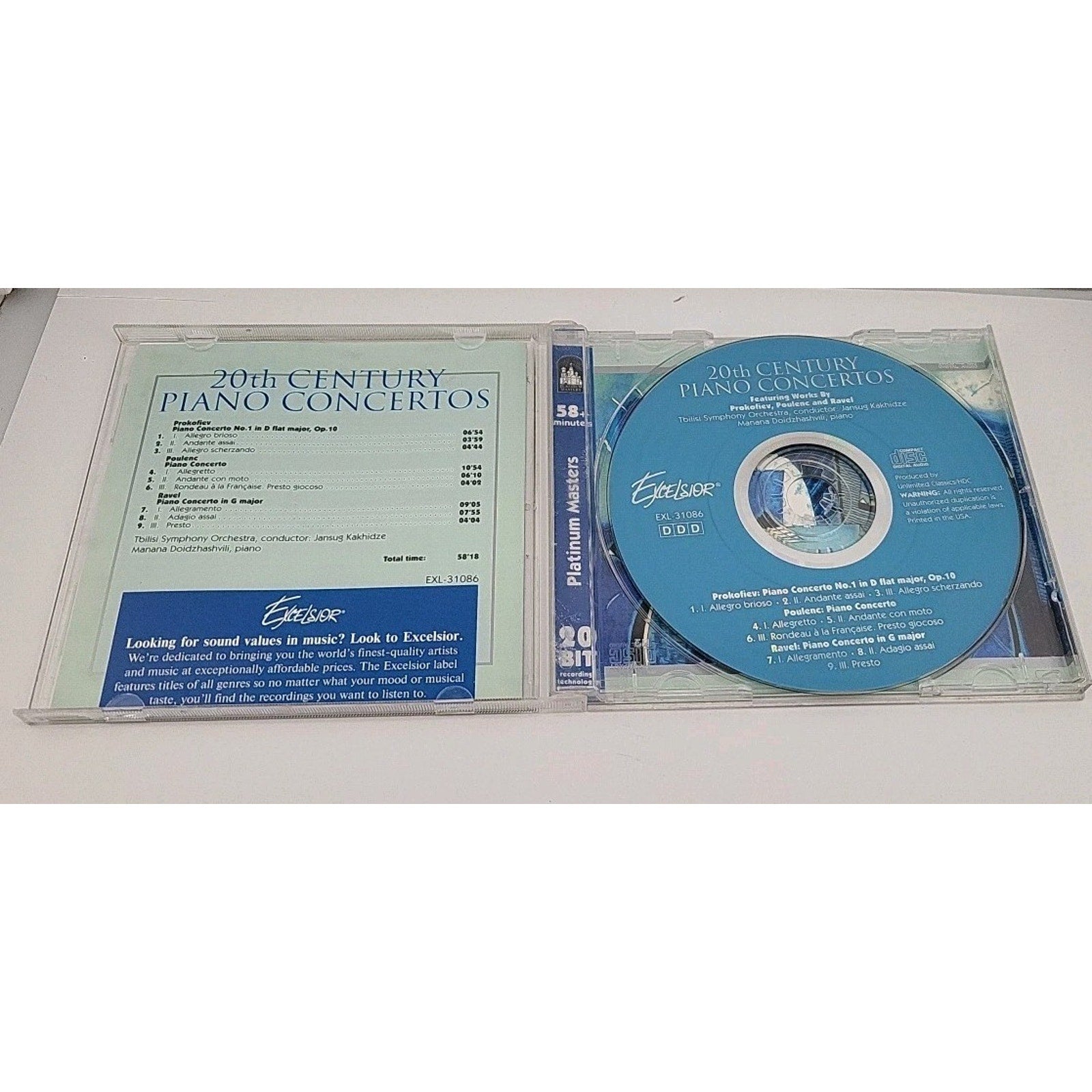 20th Century Piano Concertos - Music CD