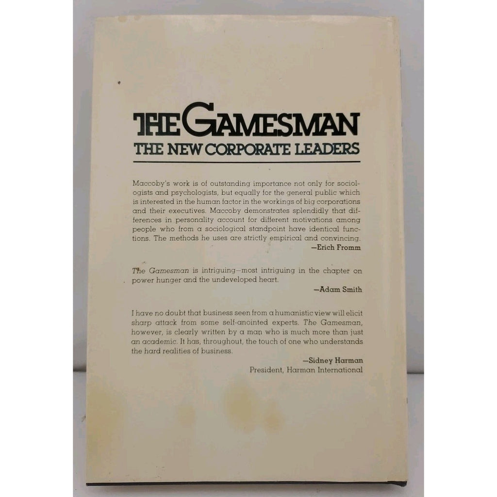The Gamesman: The New Corporate - Hardcover, by Michael Maccoby -