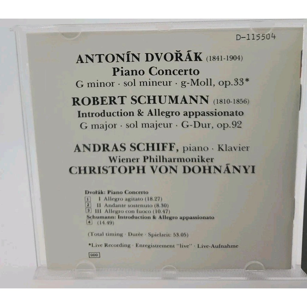 Antonín Dvořák / Piano Concerto; Introduction & Allegro Appassionato / CD