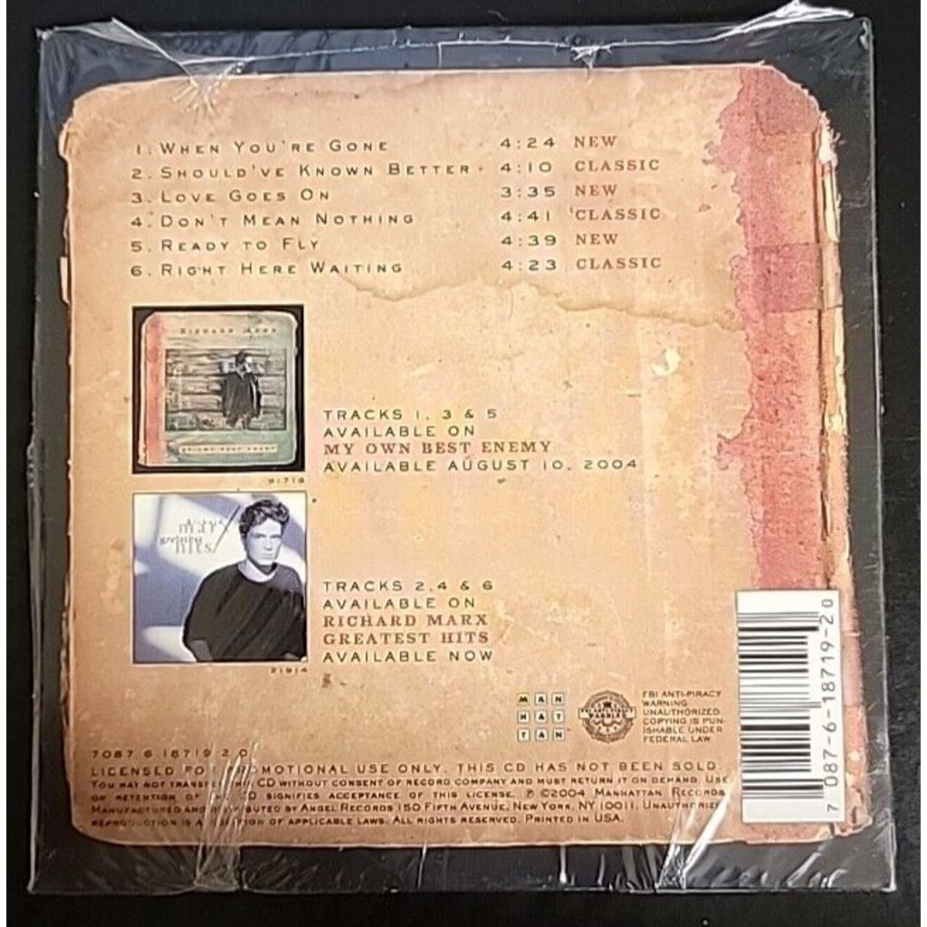 Richard Marx My Own Best Enemy Promo (CD)