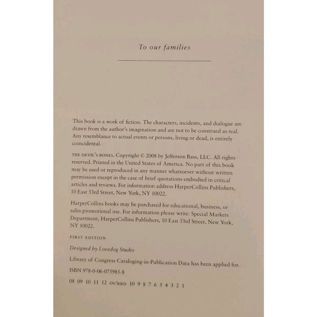 The Devil's Bones by Bass, Jefferson (Hardcover)