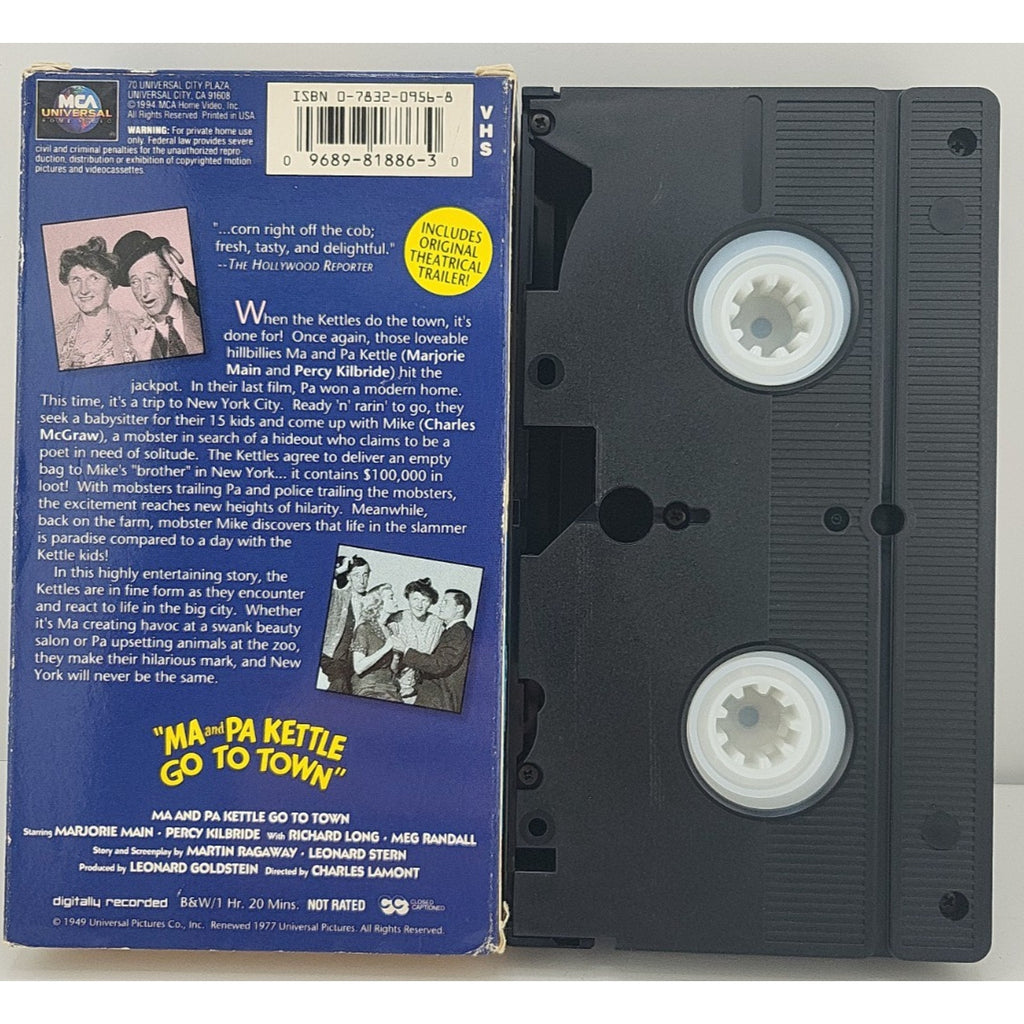 Ma and Pa Kettle Go to Town (VHS, 1994)