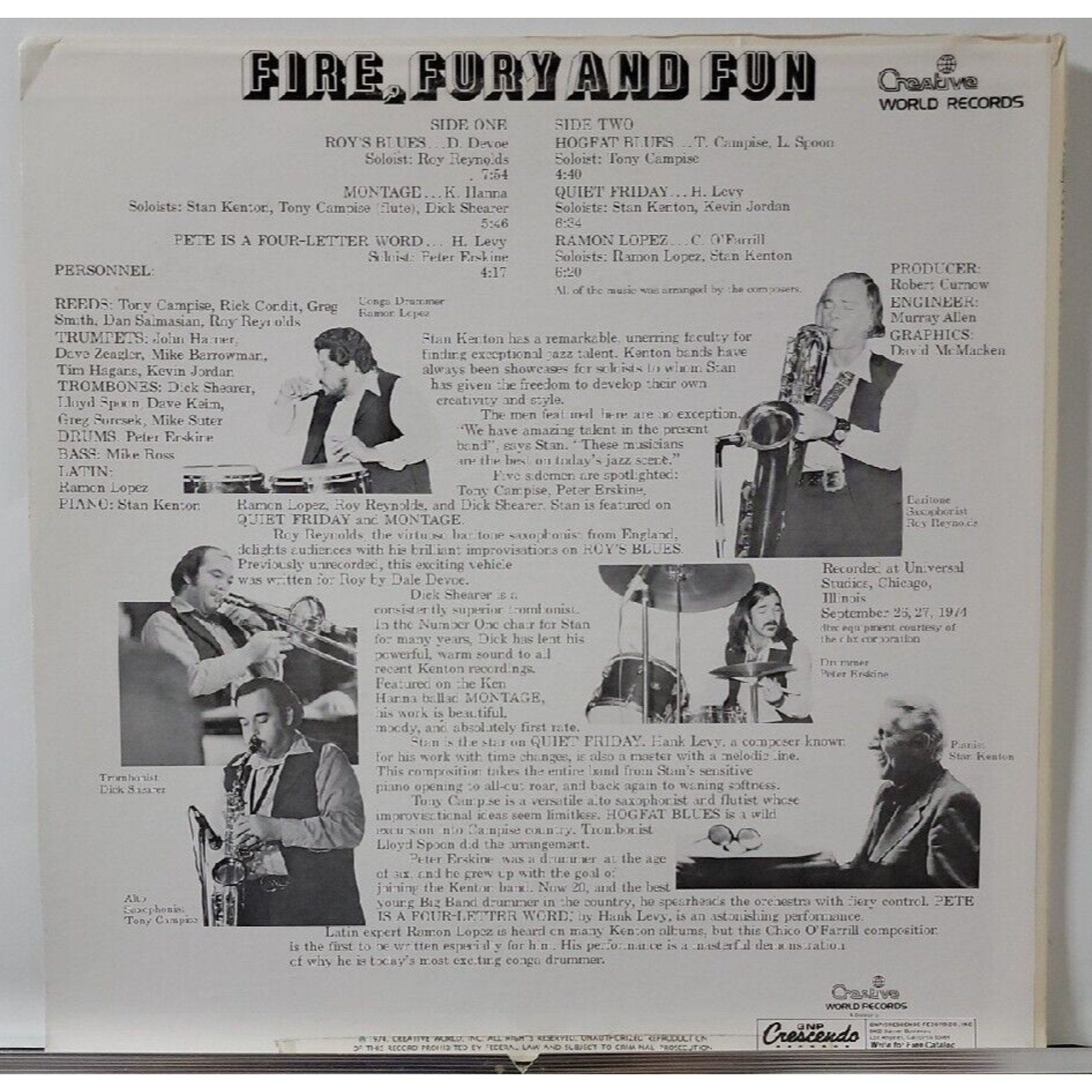 Fire Fury And Fun Stan Kenton (Record)
