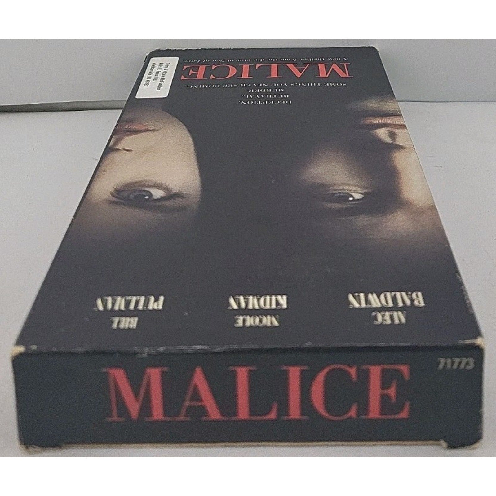 Malice VHS 1994 Alec Baldwin Nicole Kidman Bill Pullman Thriller Suspense