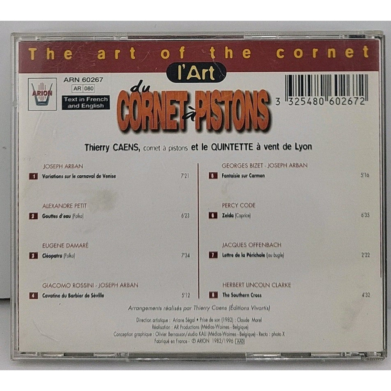 I'art Du Cornet à Pistons CD Thierry Caens