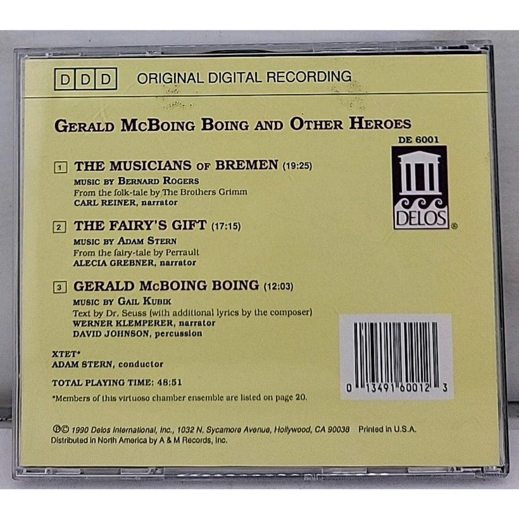 Gerald Mcboing Boing & Other Heroes by Klemperer / Reiner & Grebner (CD, 1992)