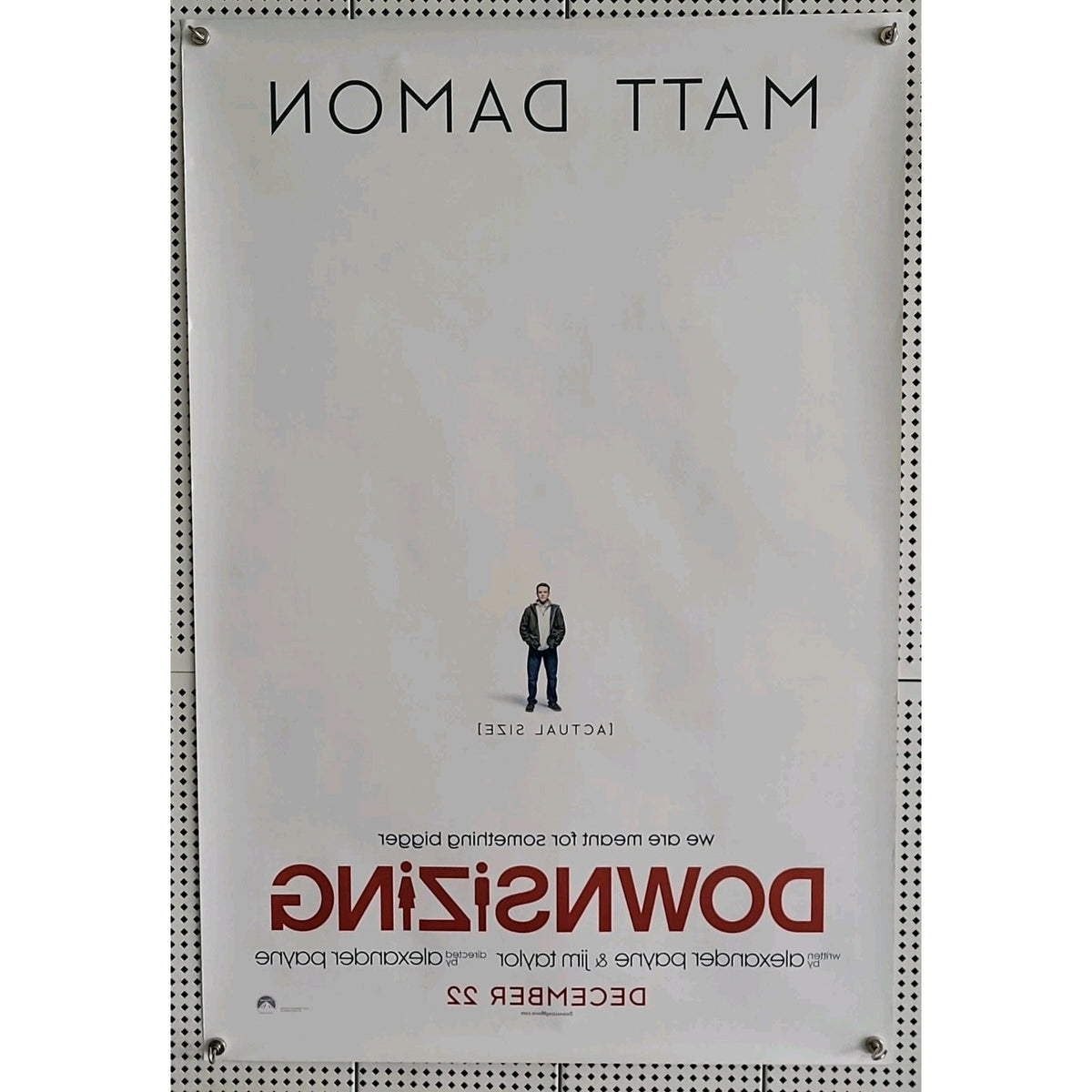 Downsizing Movie Poster 2 Sided Original Advance 27x40