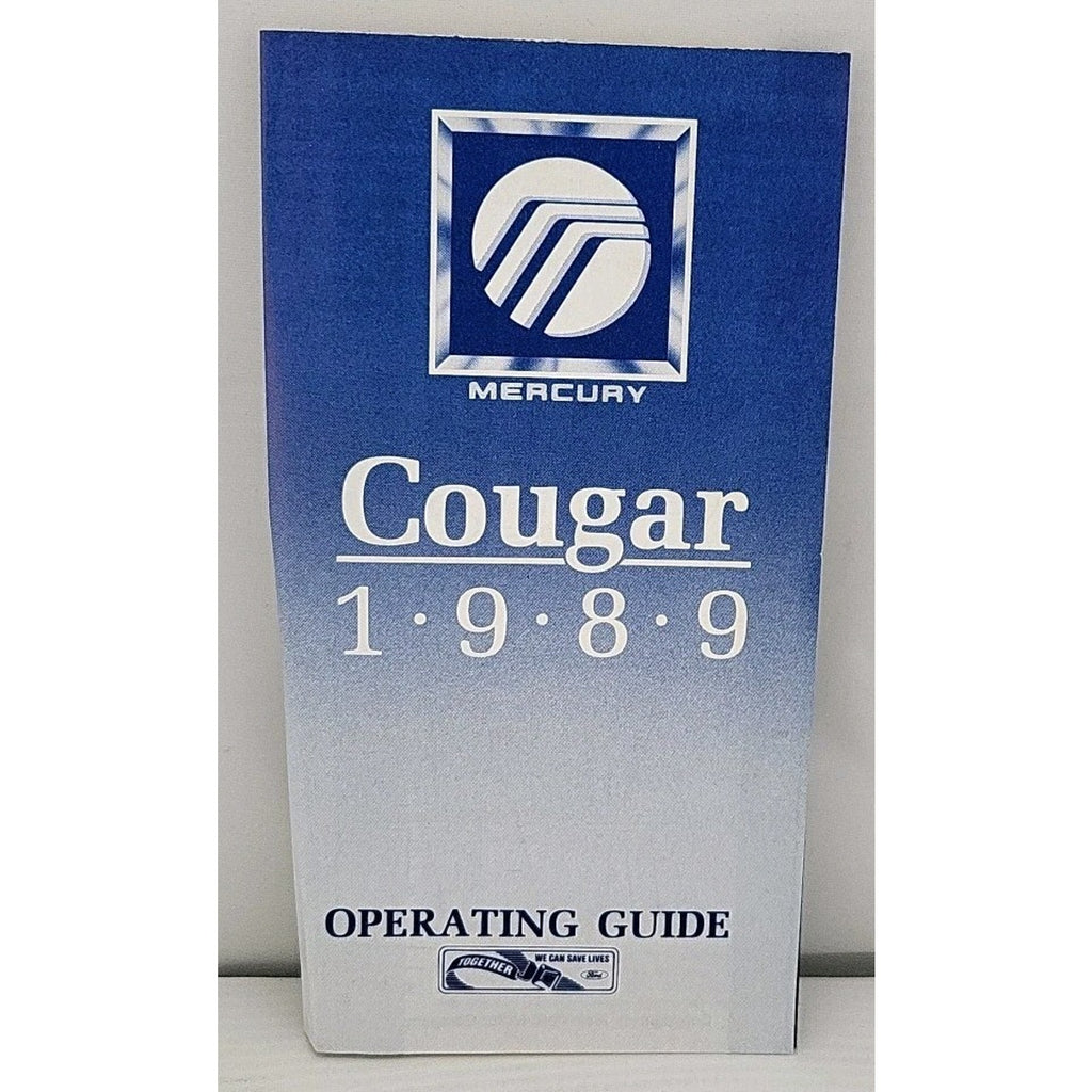 1989 Mercury Cougar Owners Operators Drivers Guide Manual Book Glovebox