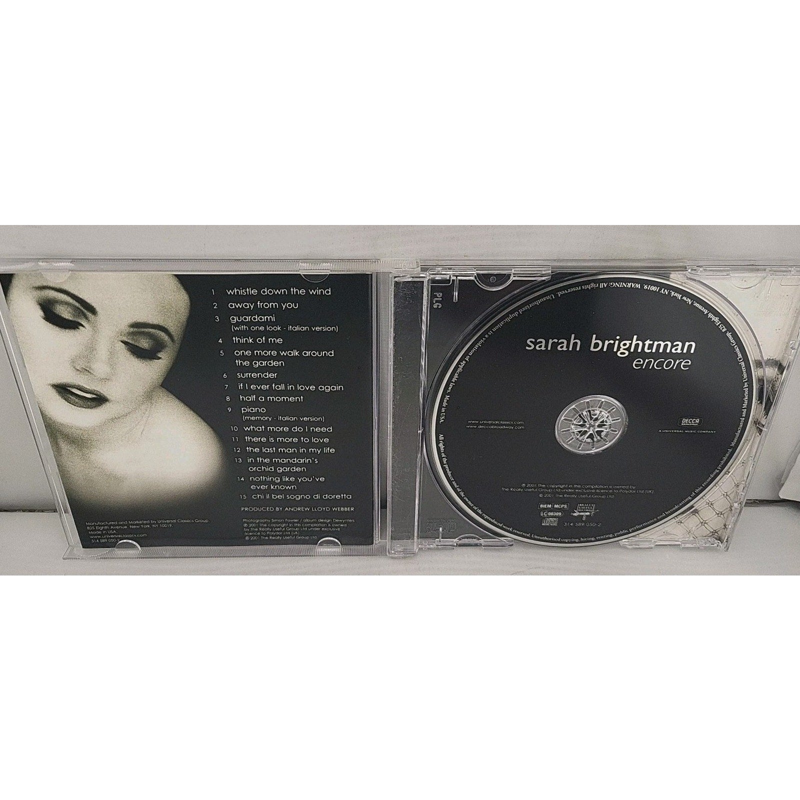 Encore by Brightman, Sarah (CD, 2001)