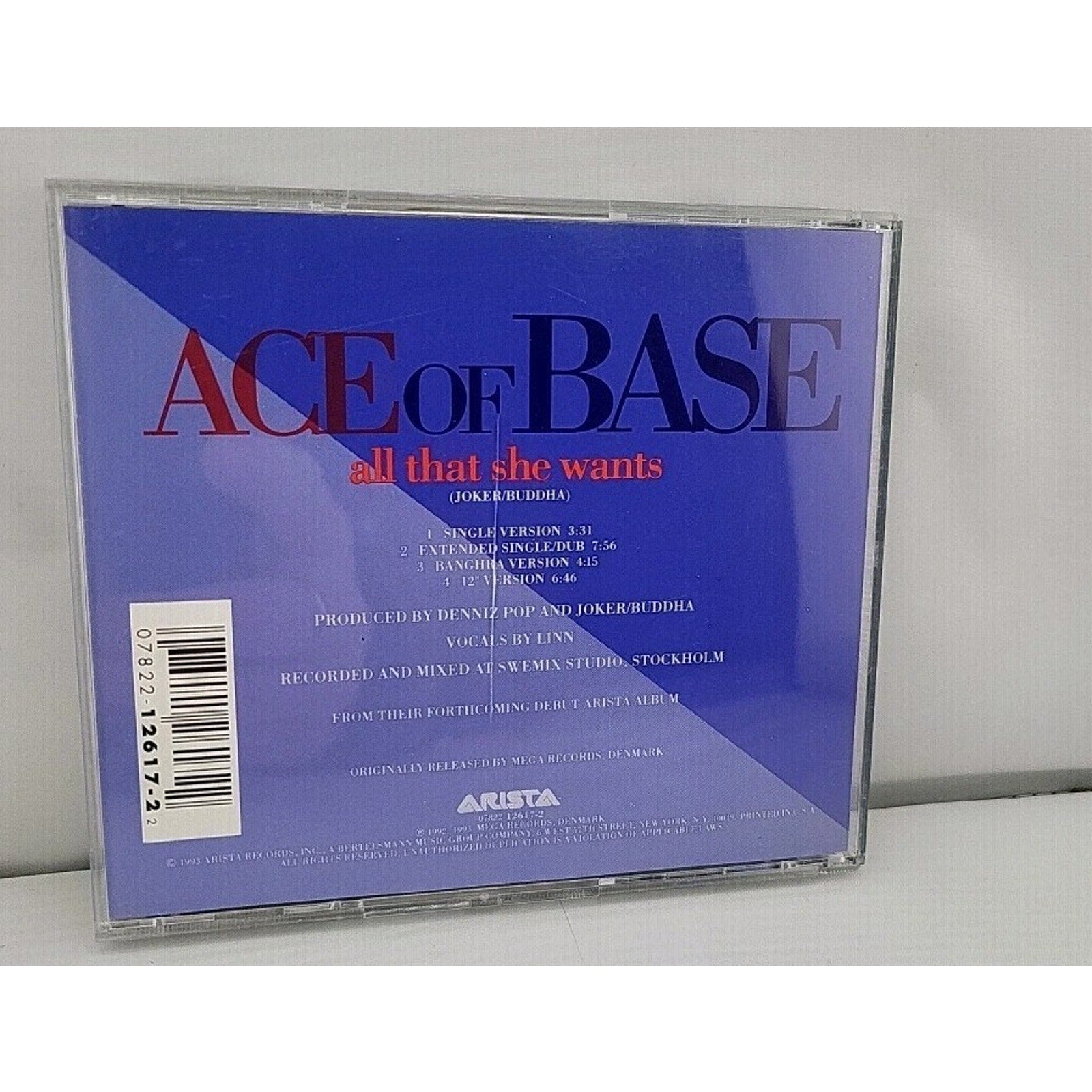 All That She Wants [US CD Single] [Maxi Single] by Ace of Base (CD, Sep-1993,...