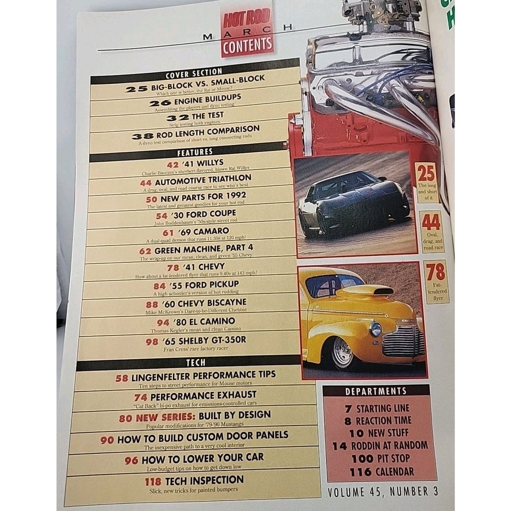 Hot Rod Magazine March 1992