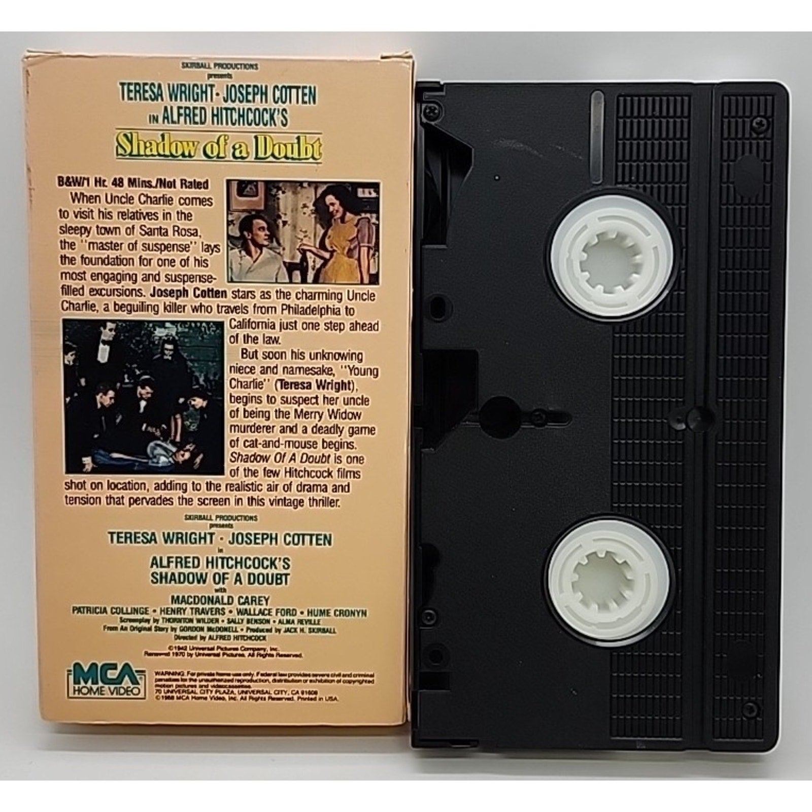 Alfred Hitchcock Shadow of a Doubt (VHS)