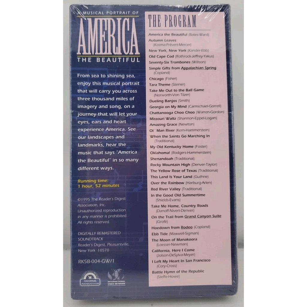 A Musical Portrait Of America The Beautiful Seal (VHS) *Brand New*