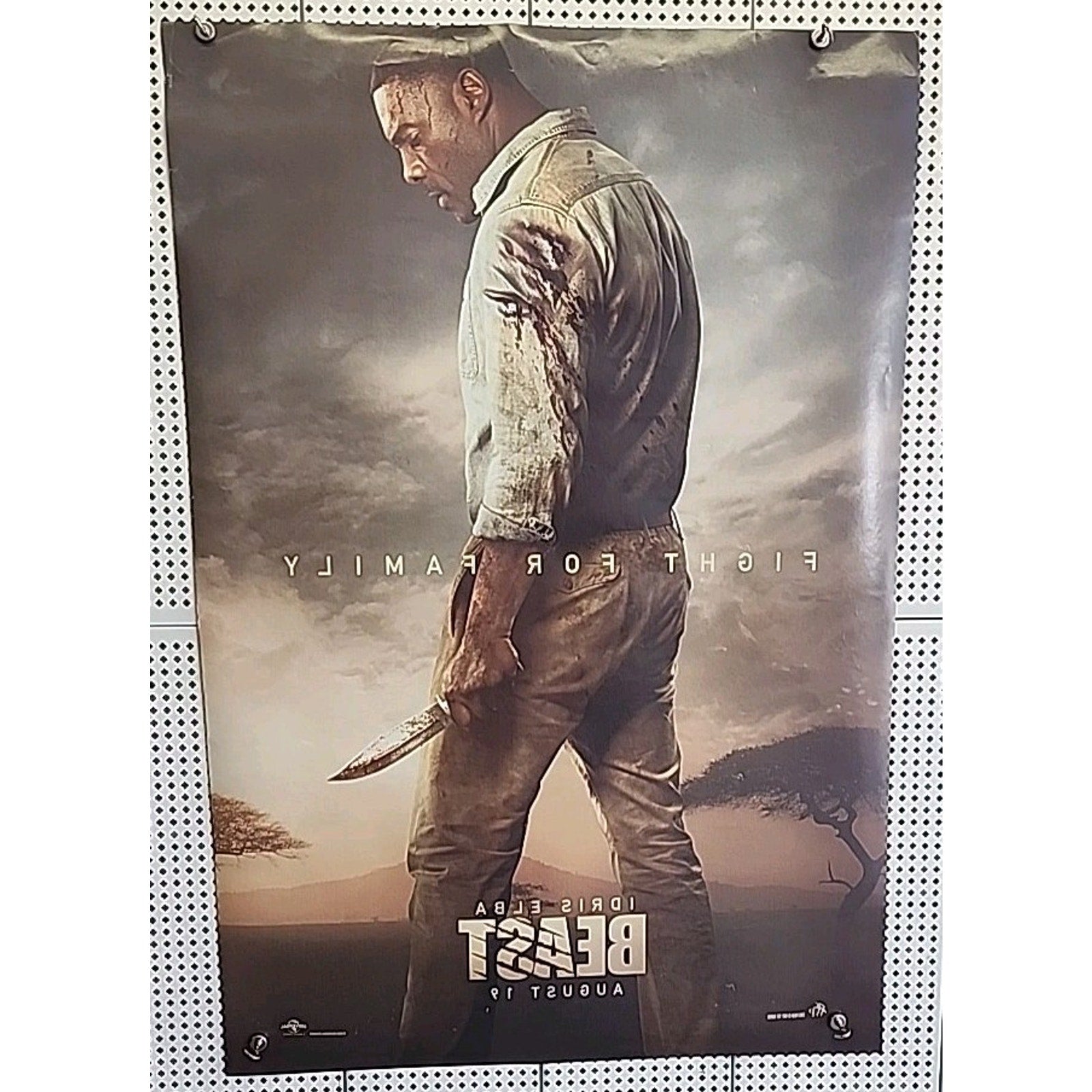 Beast Official Original Movie Poster 27X40 Double Sided Idris Elba 2022