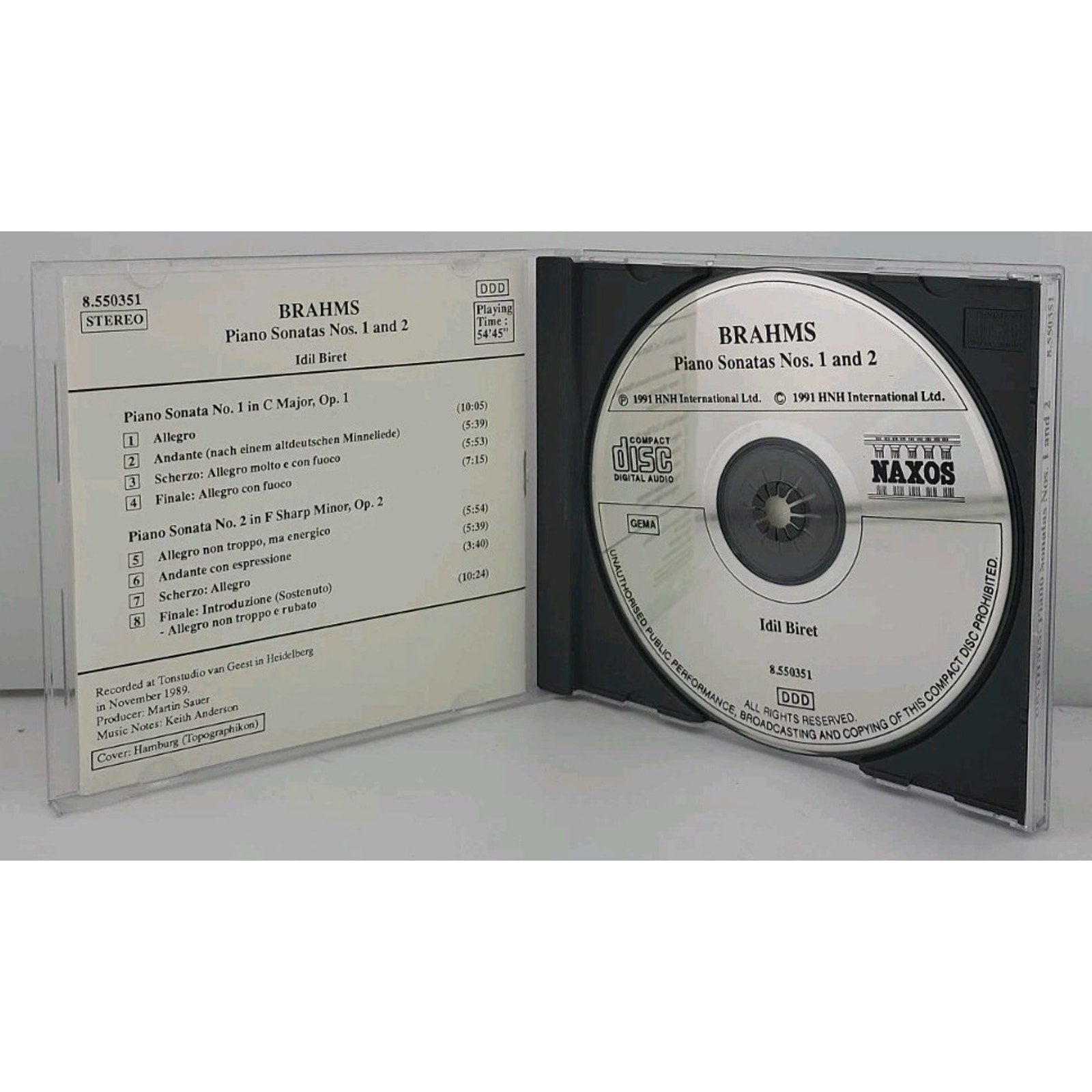 Idil Biret - Brahms: Piano Sonatas 1, 2 - Idil Biret CD