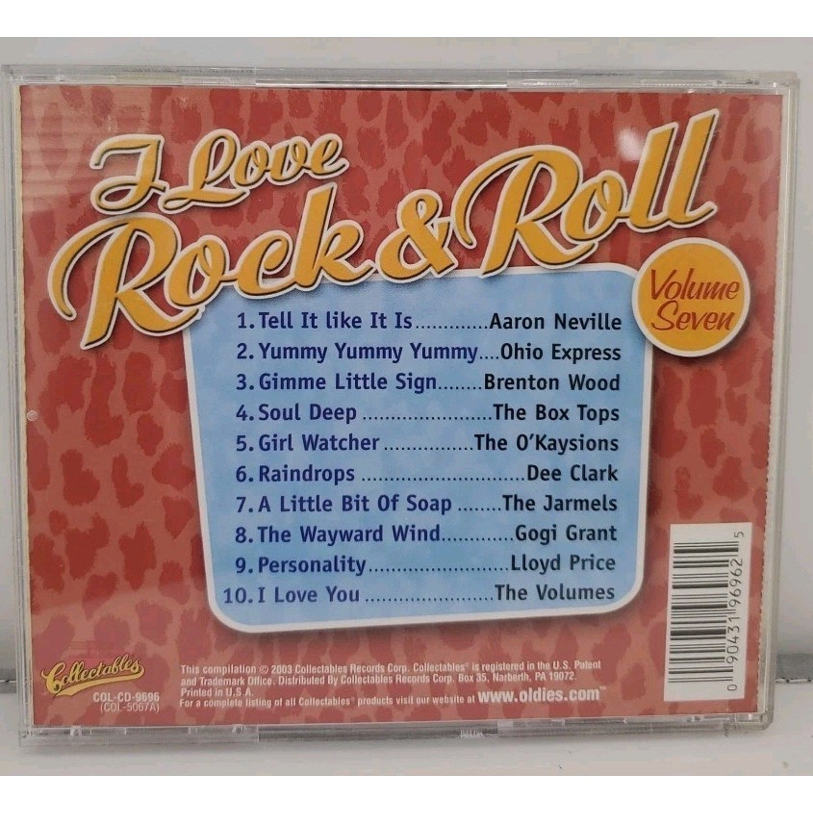 I Love Rock N Roll, Vol. 7 by Various (CD, 2004)