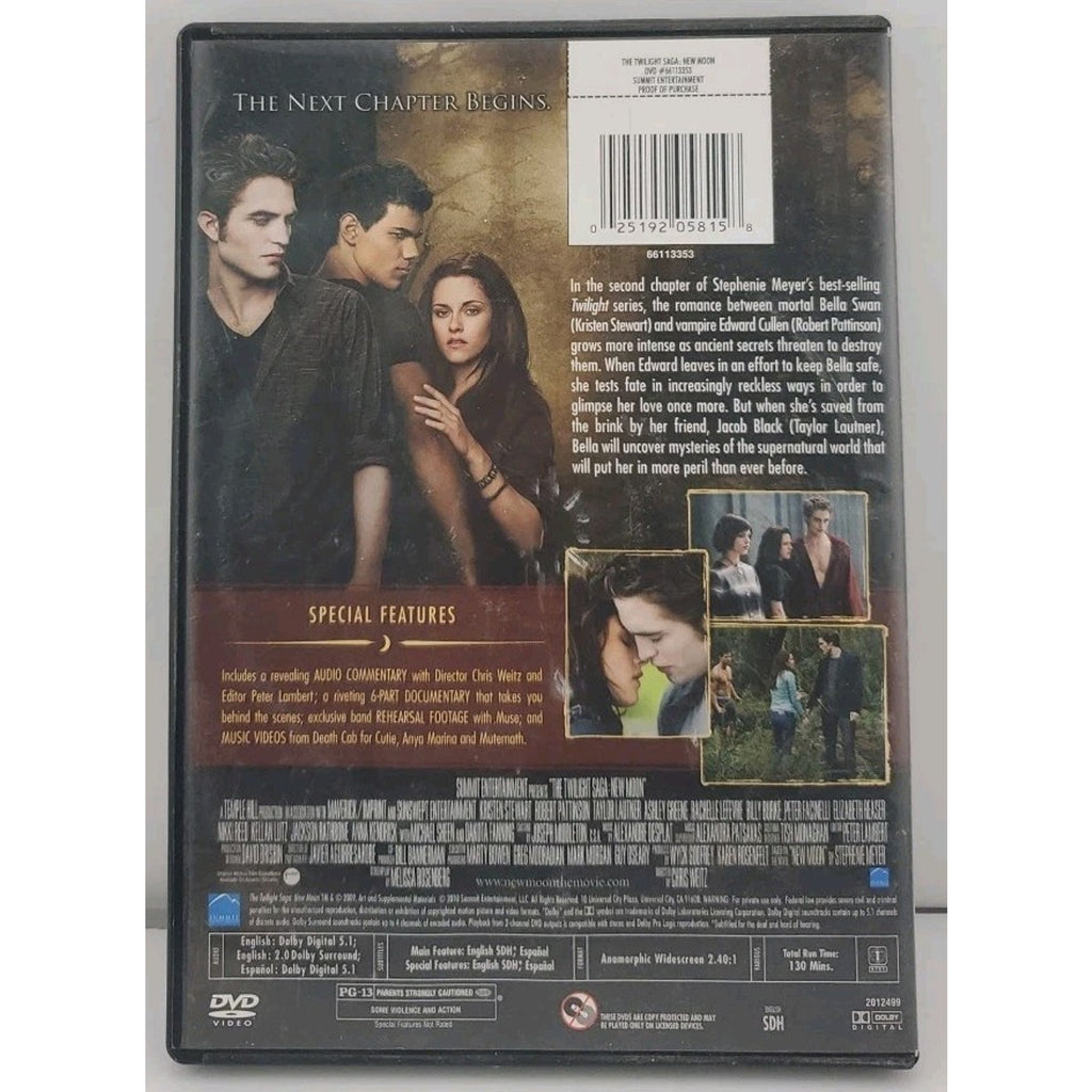 The Twilight Saga: New Moon (DVD, 2009)