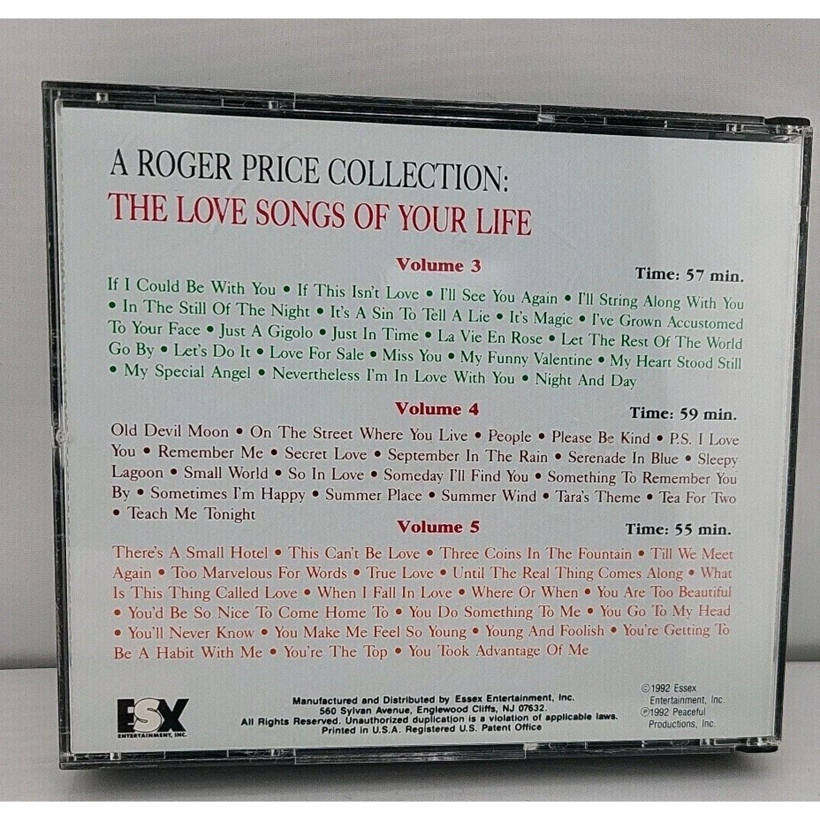 A Roger Price Collection: The Love Songs Of Your Life Vol. 3, 4, 5 CD