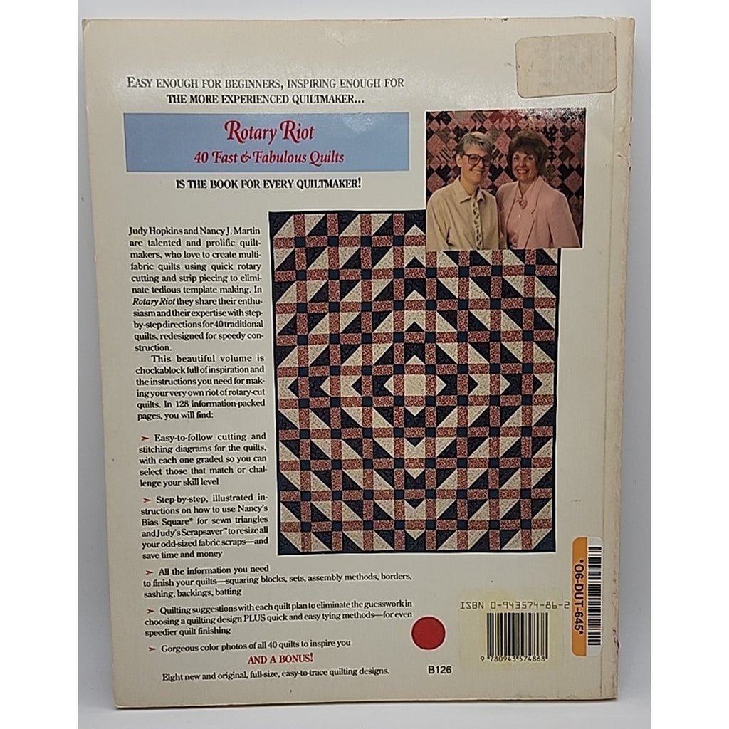 Rotary Riot : 40 Fast and Fabulous Quilts by Judy D. Hopkins and Nancy J. Martin