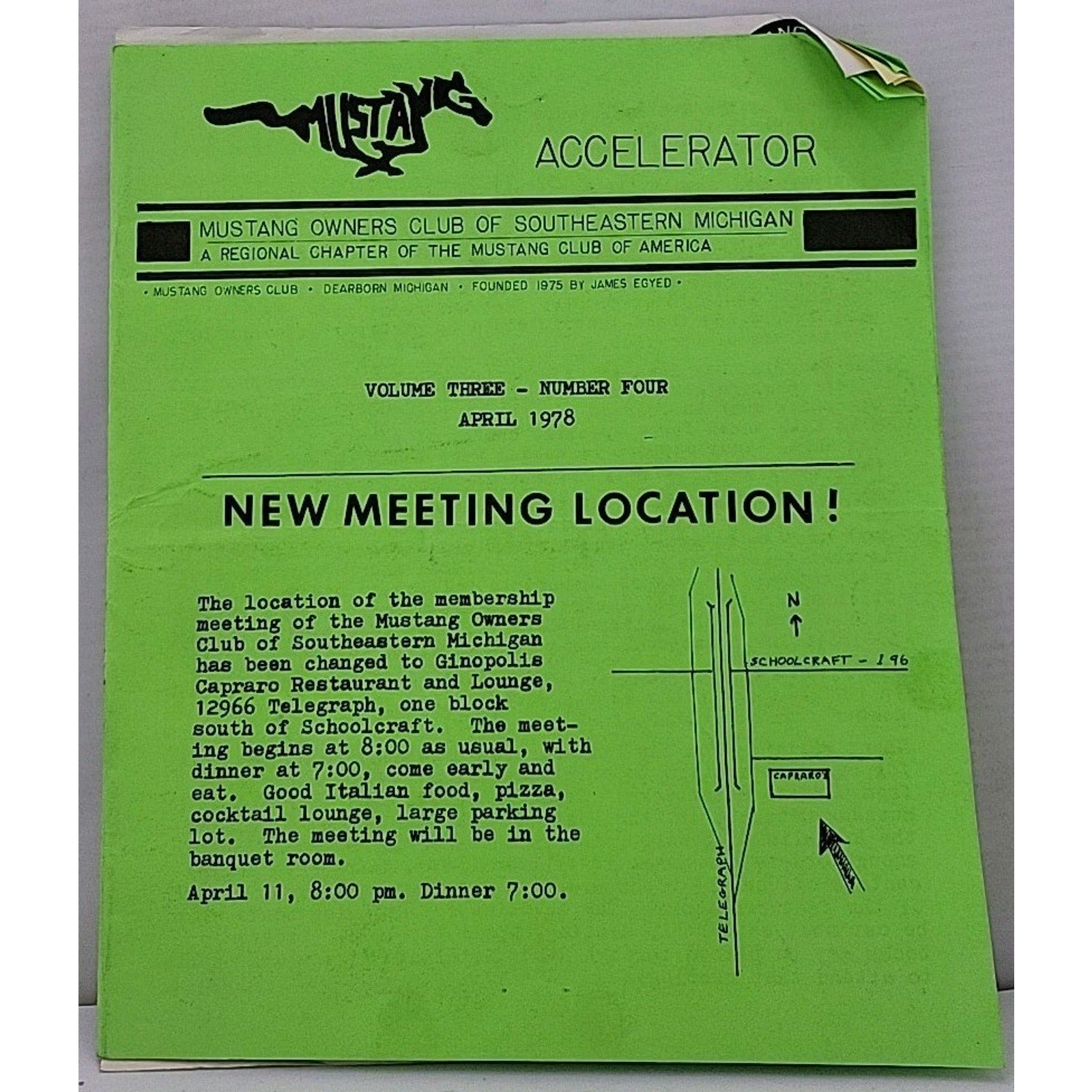 Mustang Accelerator Booklet - April 1978 - Volume 3 Number 4
