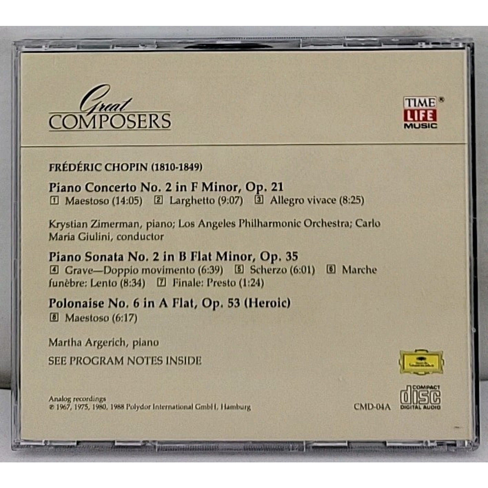 Great Composers Chopin CD
