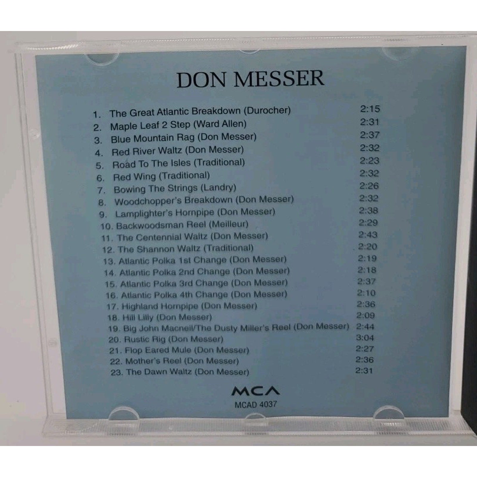Messer, Don : Very Best Of CD Bluegrass Fiddle Canadian