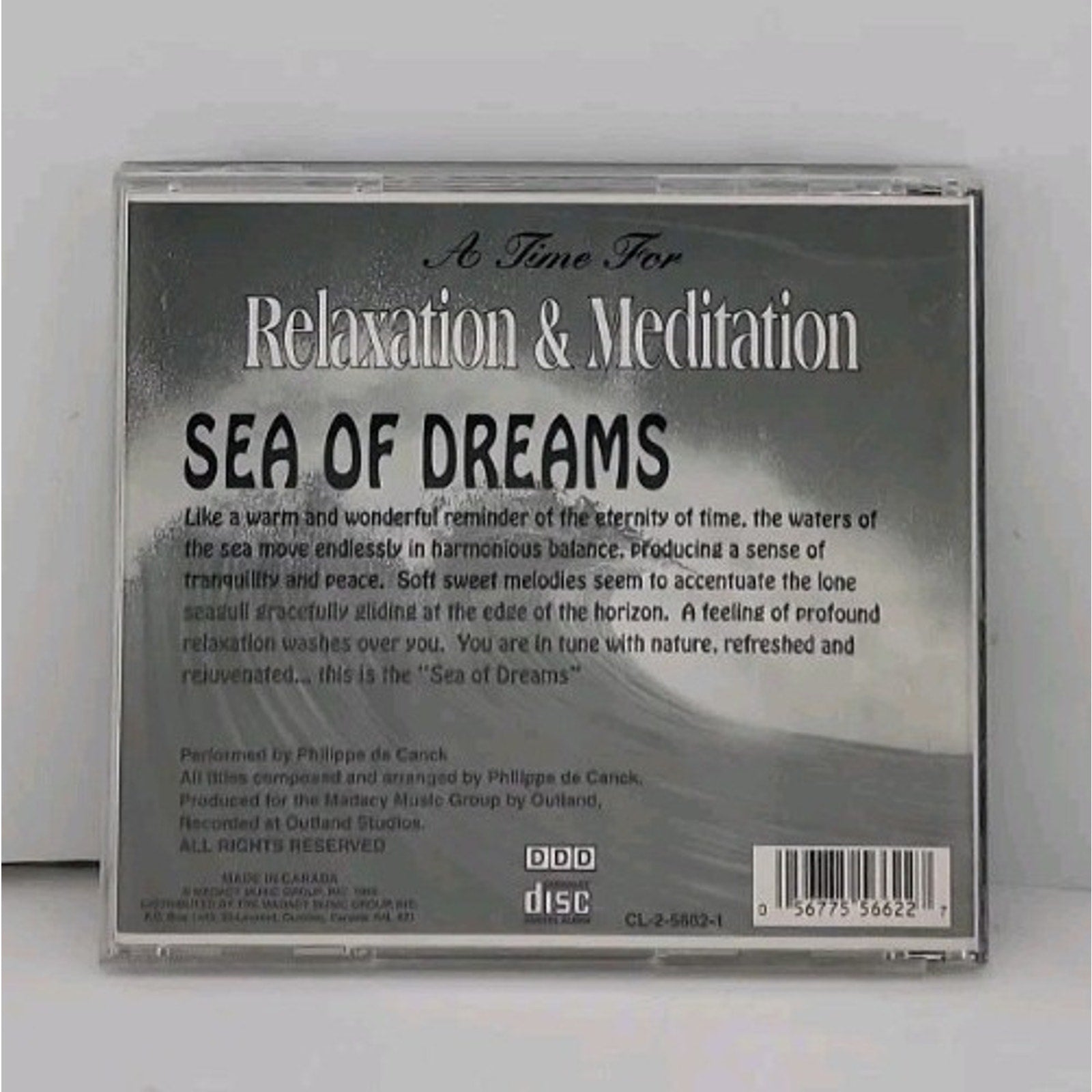 A Time for Relaxation and Meditation CD by Philippe de Canck - Sea Of Dreams