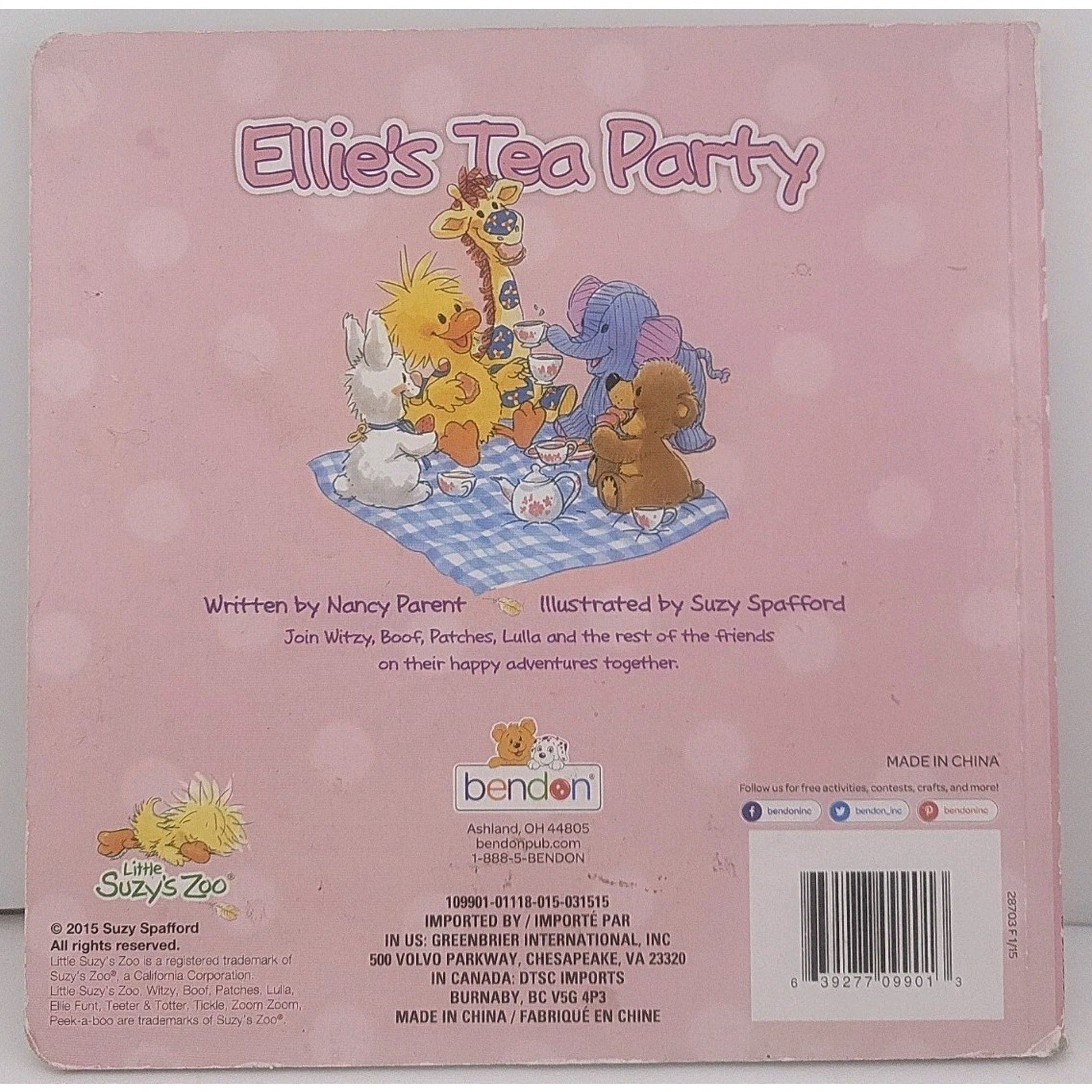 Little Suzy's Zoo Ellie's Tea Party Book