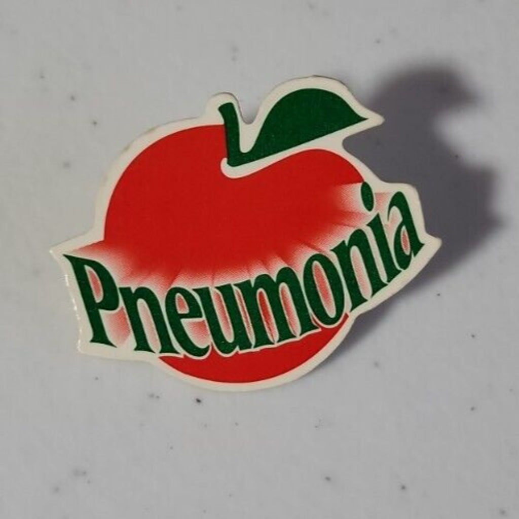 Pneumonia Apple Pinback