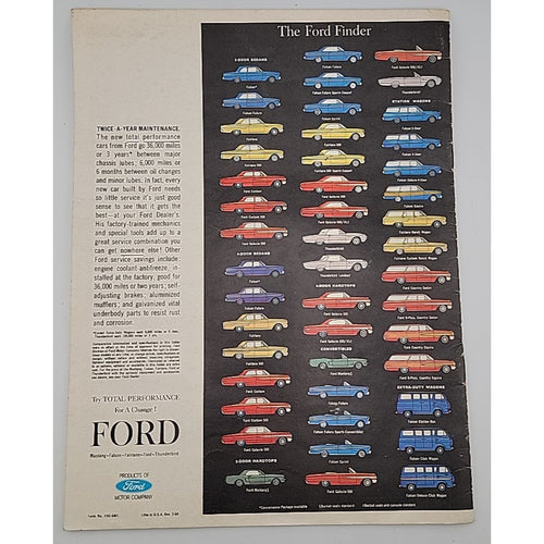 1964 Ford Automobile Dealers Advertising Brochure with Mustang