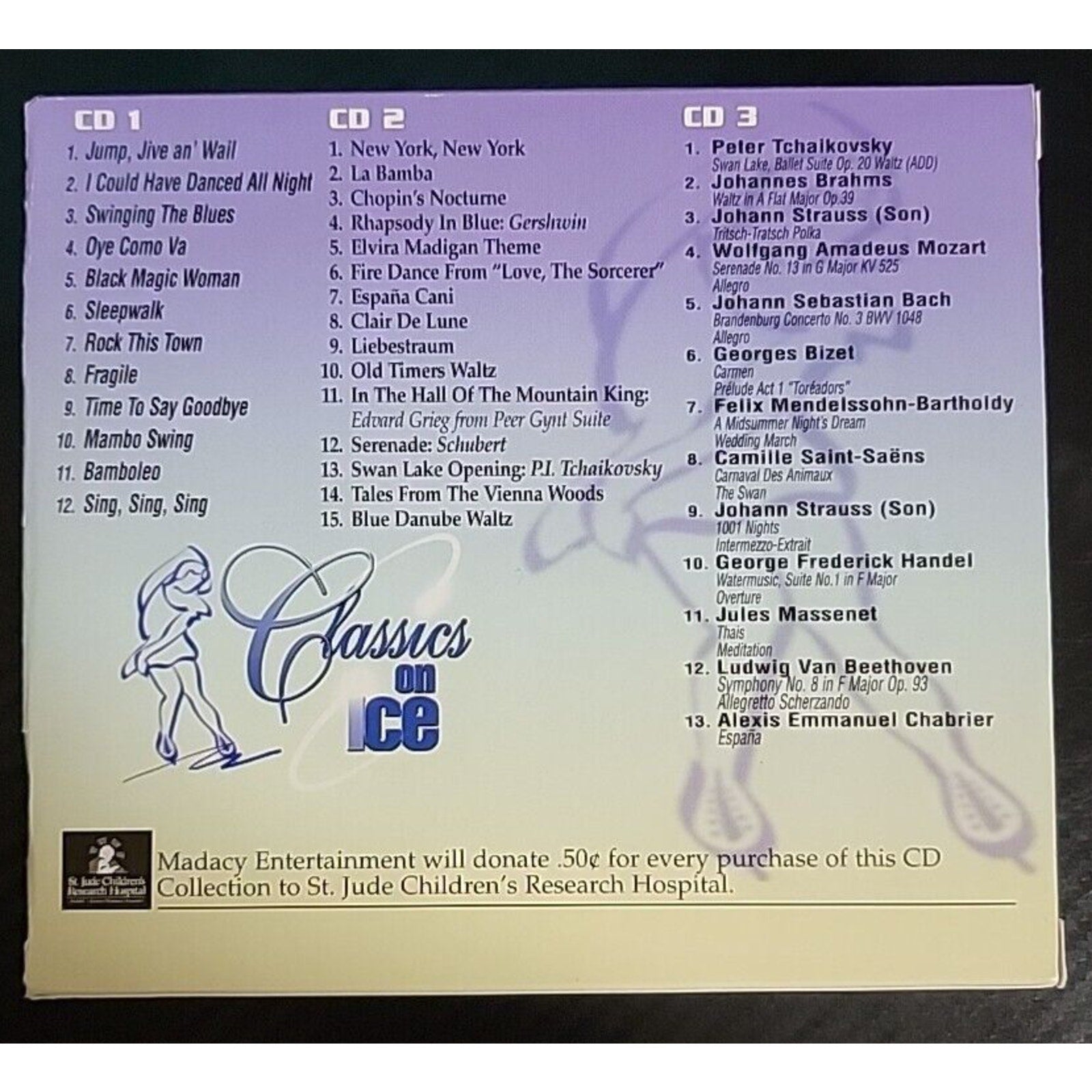 Classics on Ice: Classical & Pop Music by Various Artists, 3 CD Boxed Set; 1999