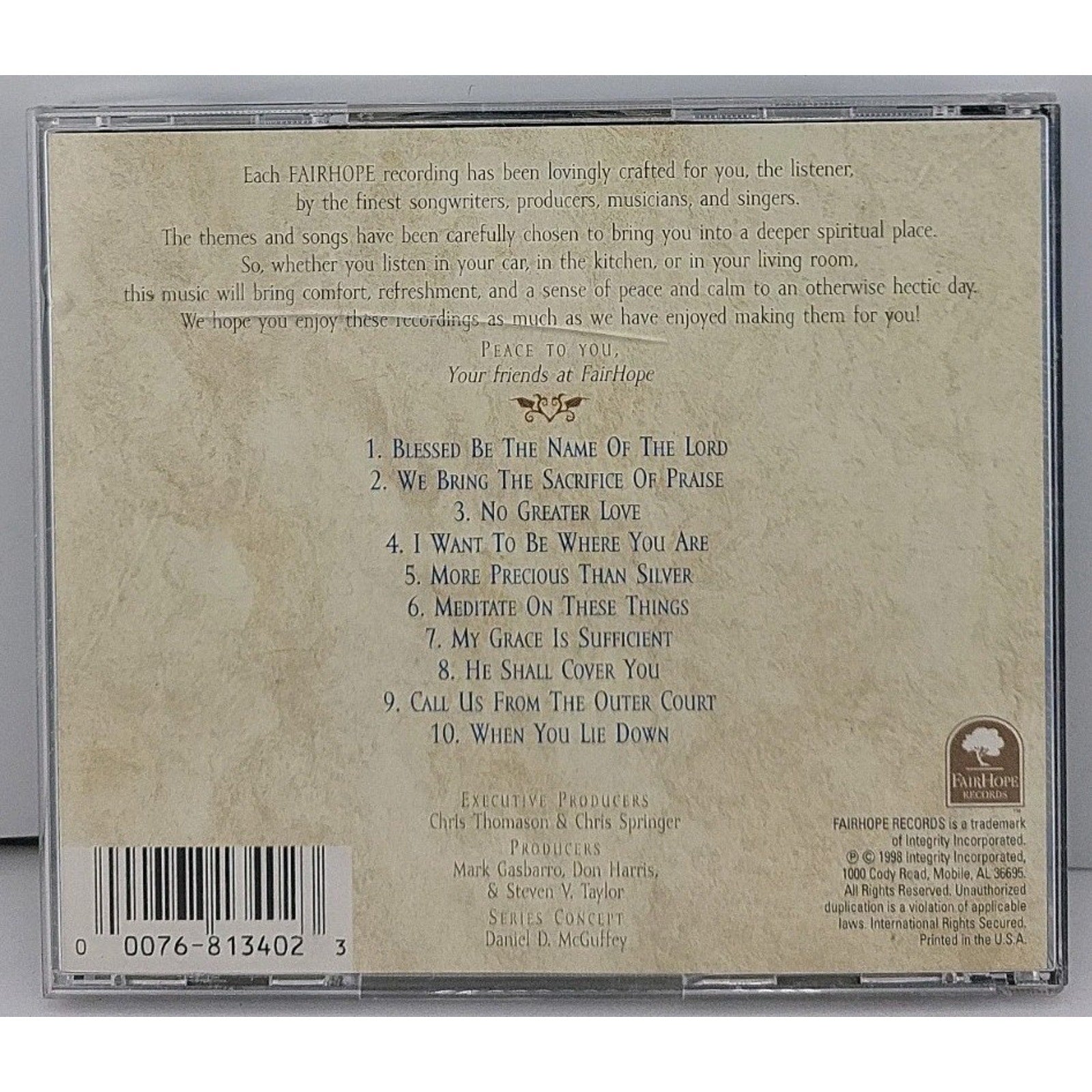 Songs of Relaxation and Refreshing - Audio CD