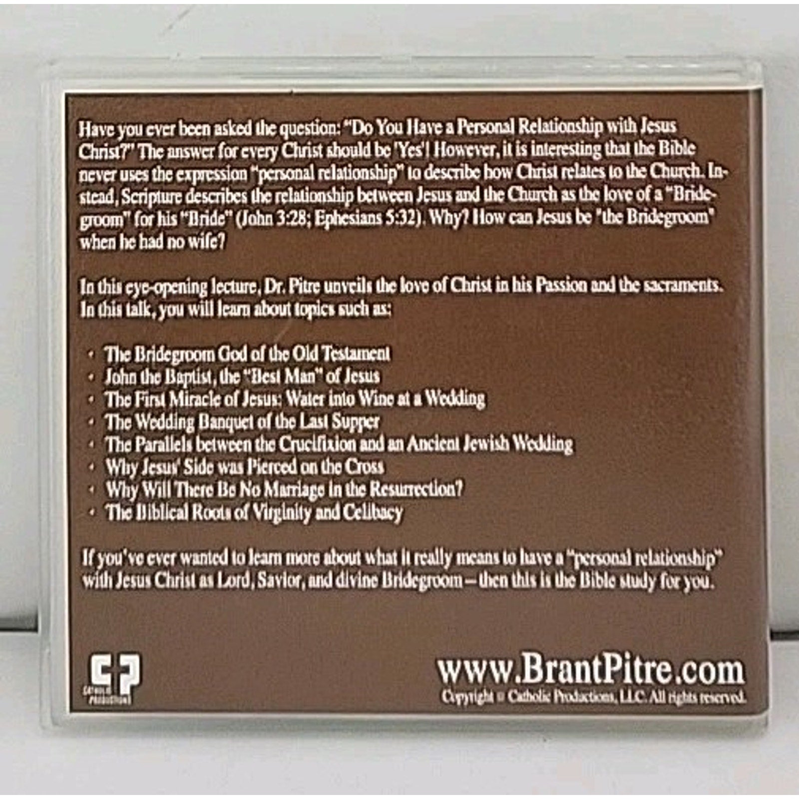 Jesus The Bridegroom By Dr. Grant Pitre CD