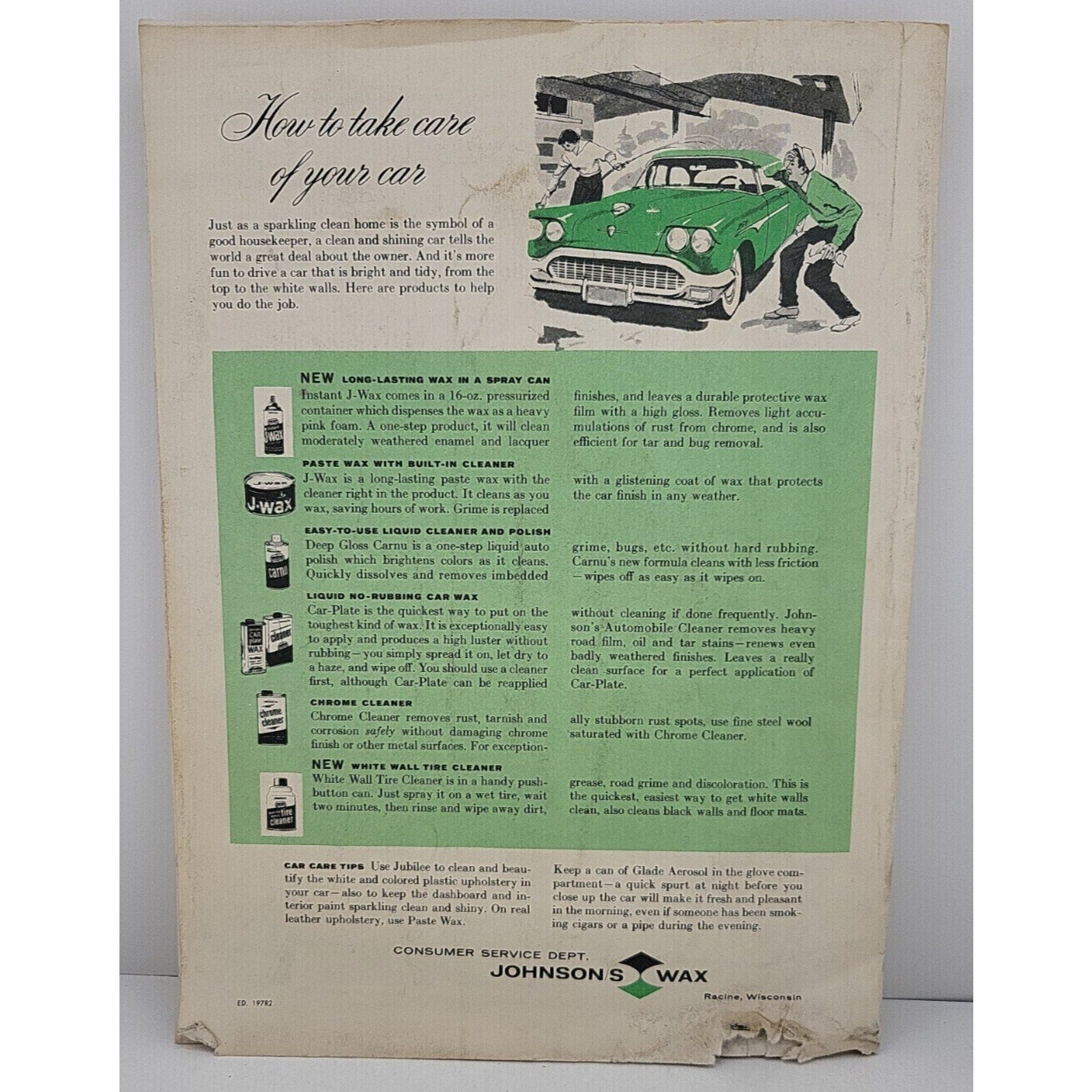 Johnson's Wax Manual of Home Care 1960s Johnson/s 197R7 Illustrated Booklet