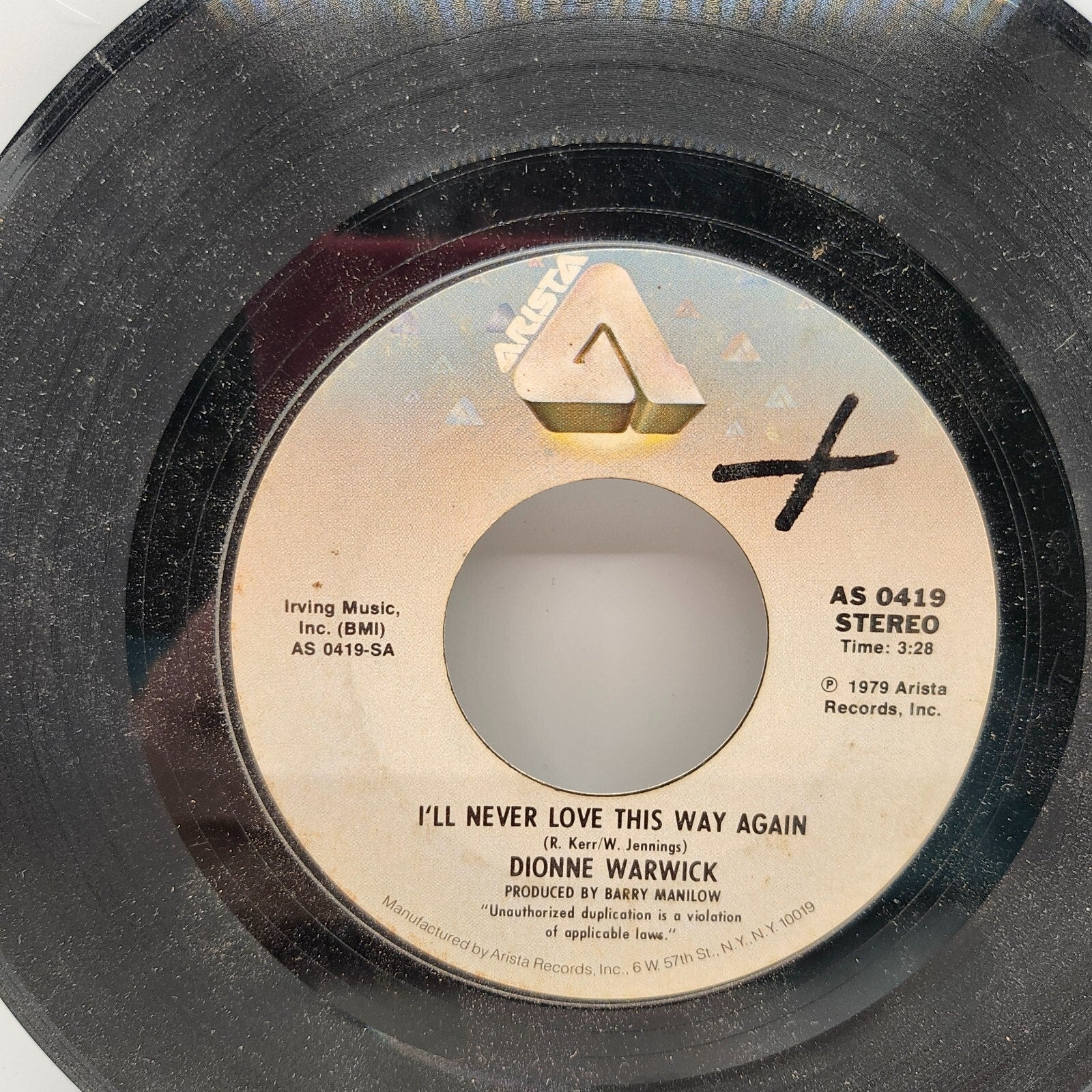 In Your Eyes / I'll Never Love This Way Again by Dionne Warwick (Record) -0419