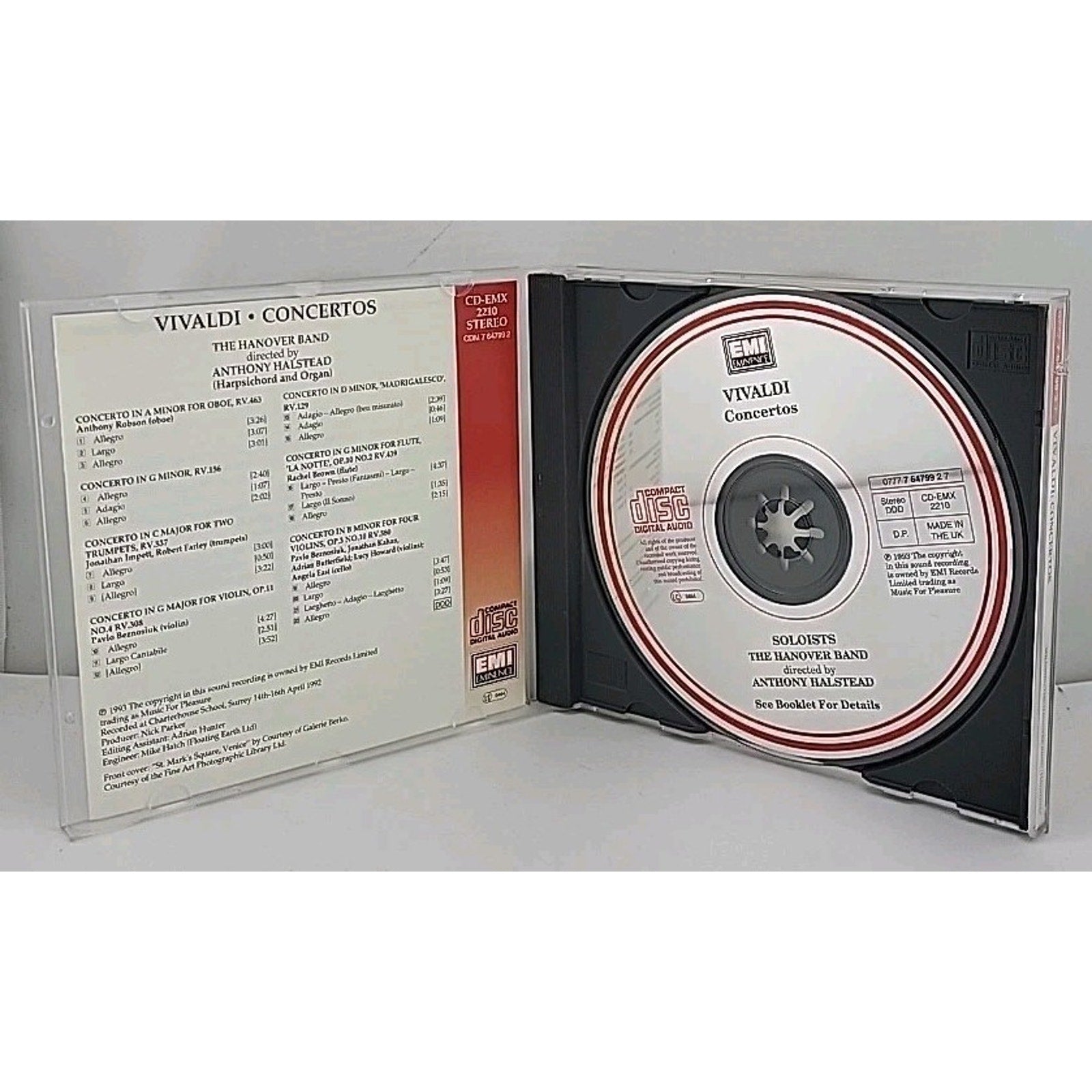 Vivaldi Concertos Directed By Anthony Halstead CD