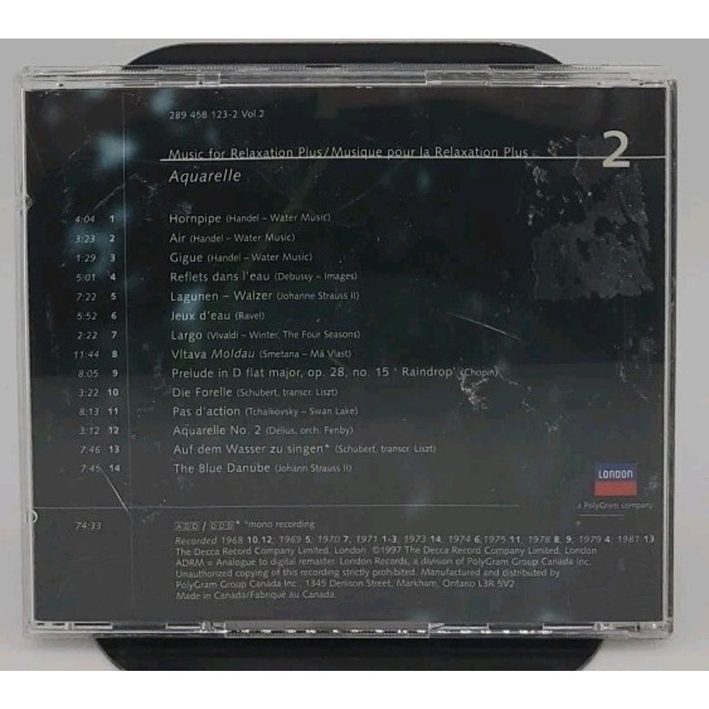 Music For Musique Pour La Relaxation Plus Aquarella CD