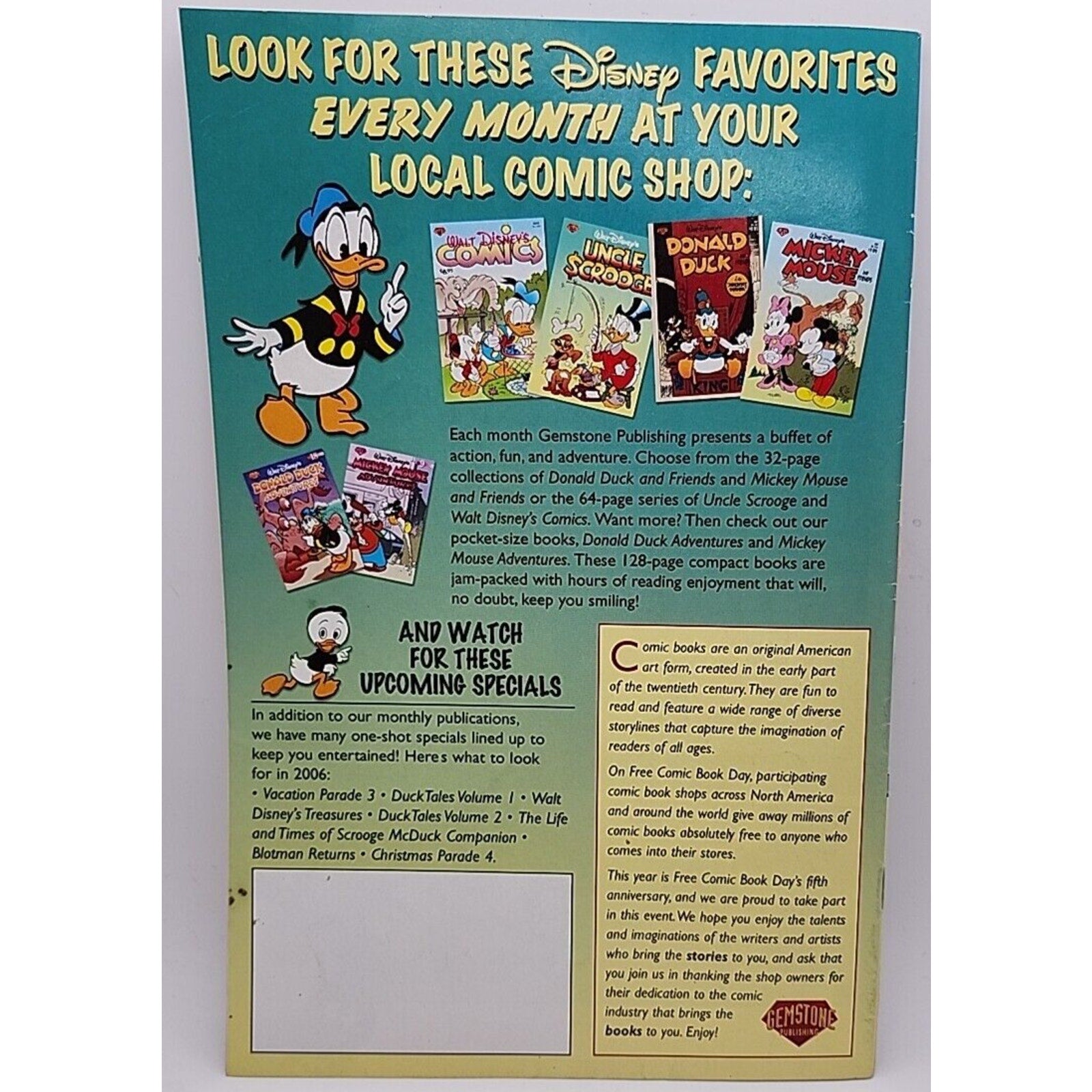 Walt Disney's Donald Duck Free Comic Book Day 2006 Gemstone FCBD