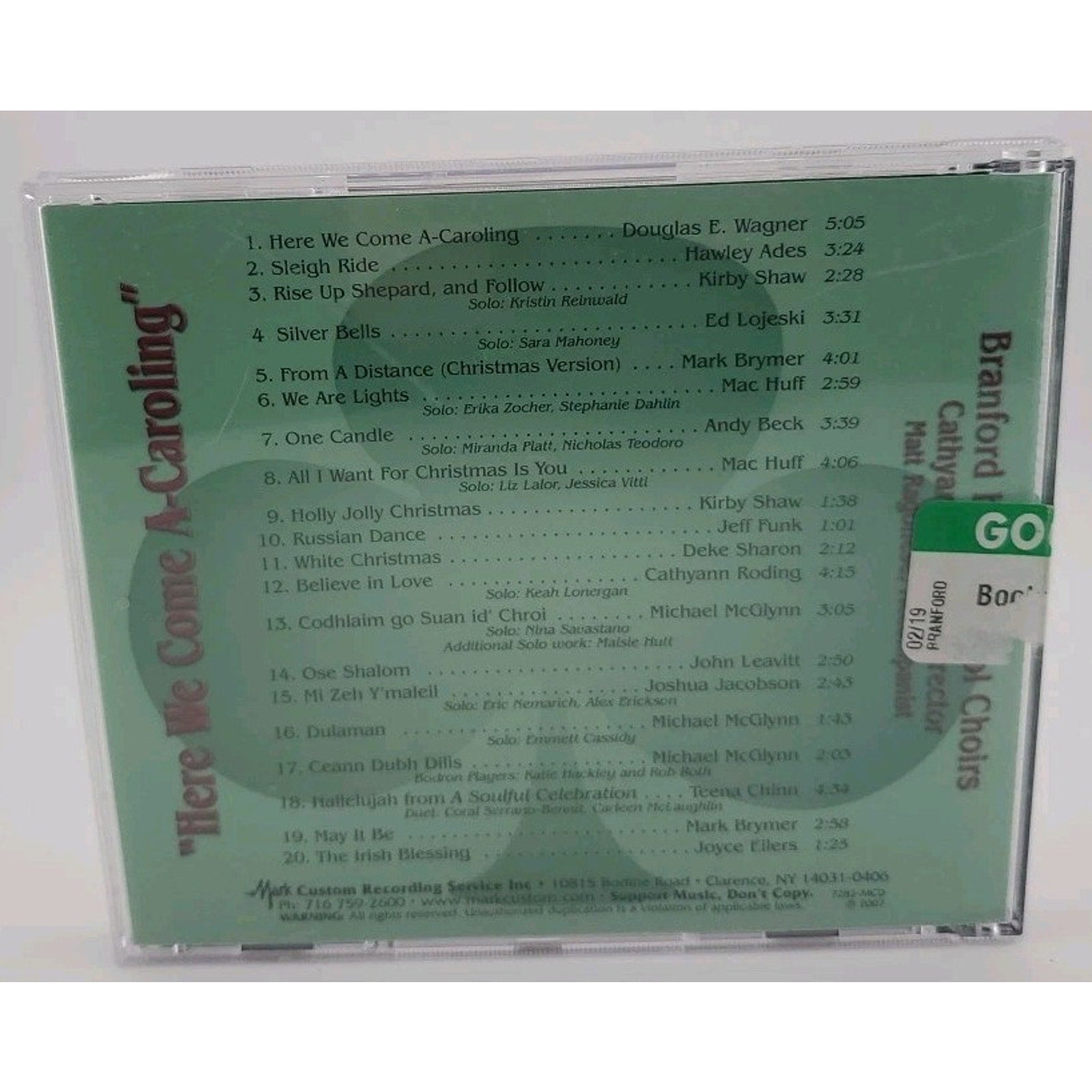 Here We Come A-Caroling - Branford High School Choirs Cathyann Roding (CD 2007)