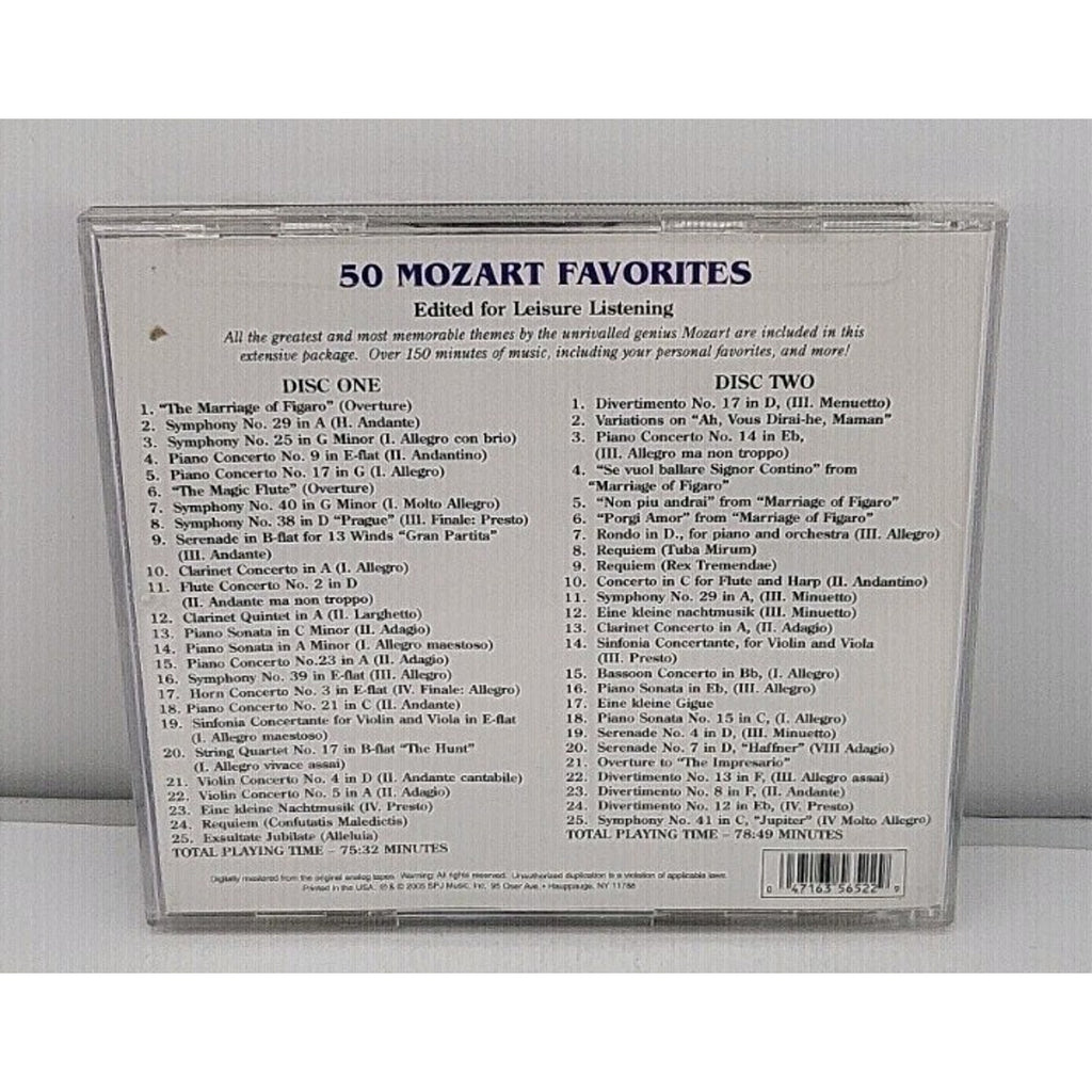 50 Mozart Favorites by Various (CD, 2005)