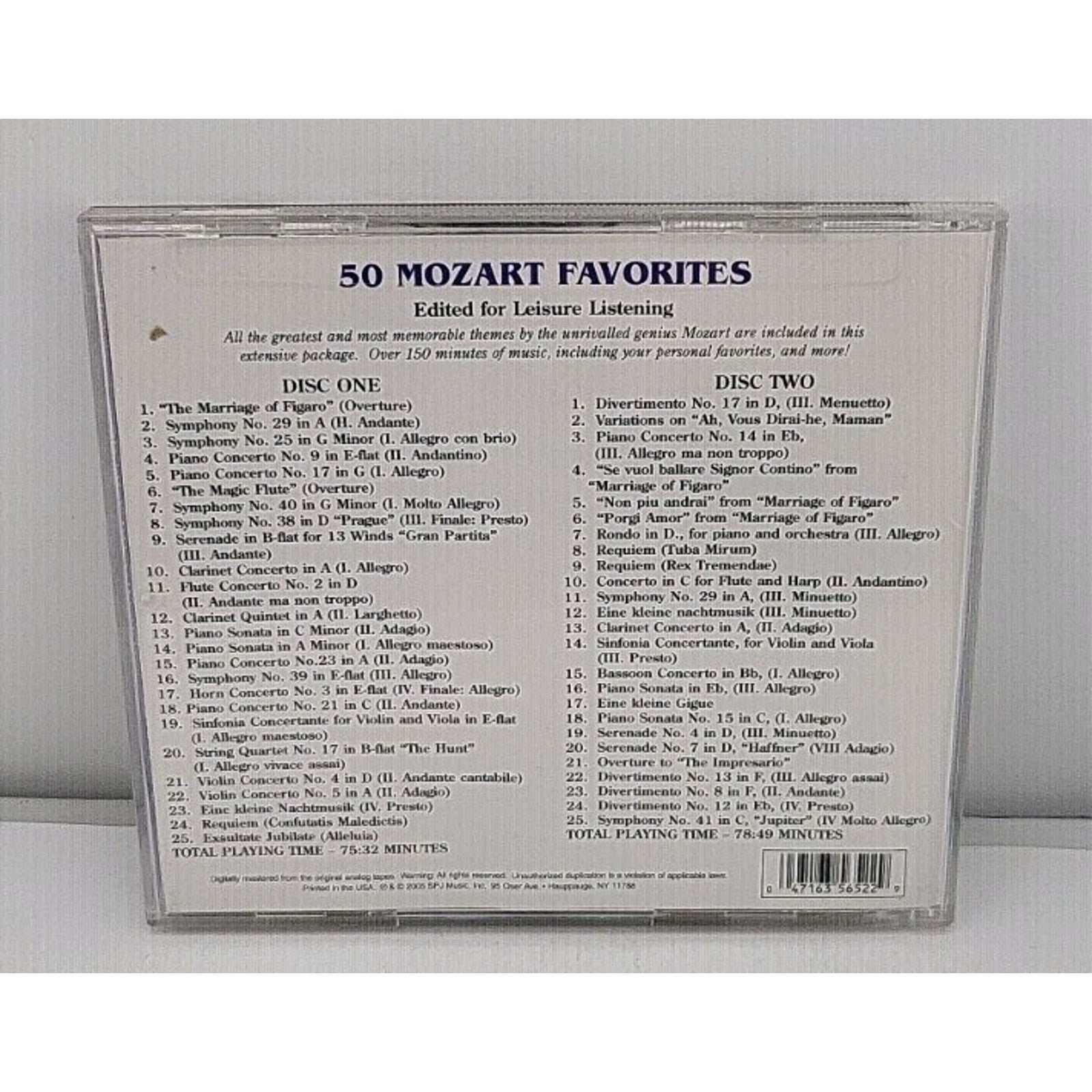 50 Mozart Favorites by Various (CD, 2005)