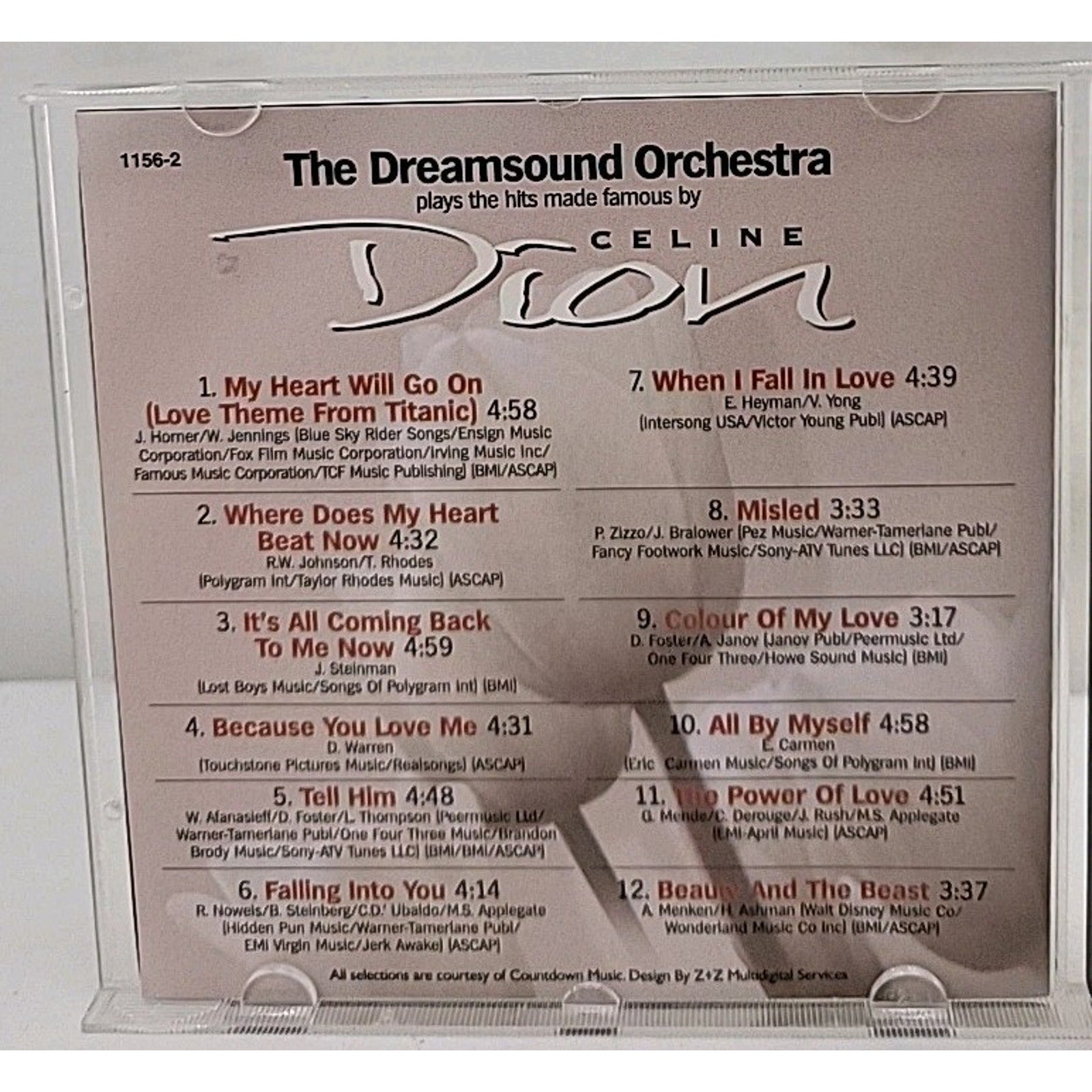 The Dreamsound Orchestra Plays the Hits Made Famous by Celine Dion CD