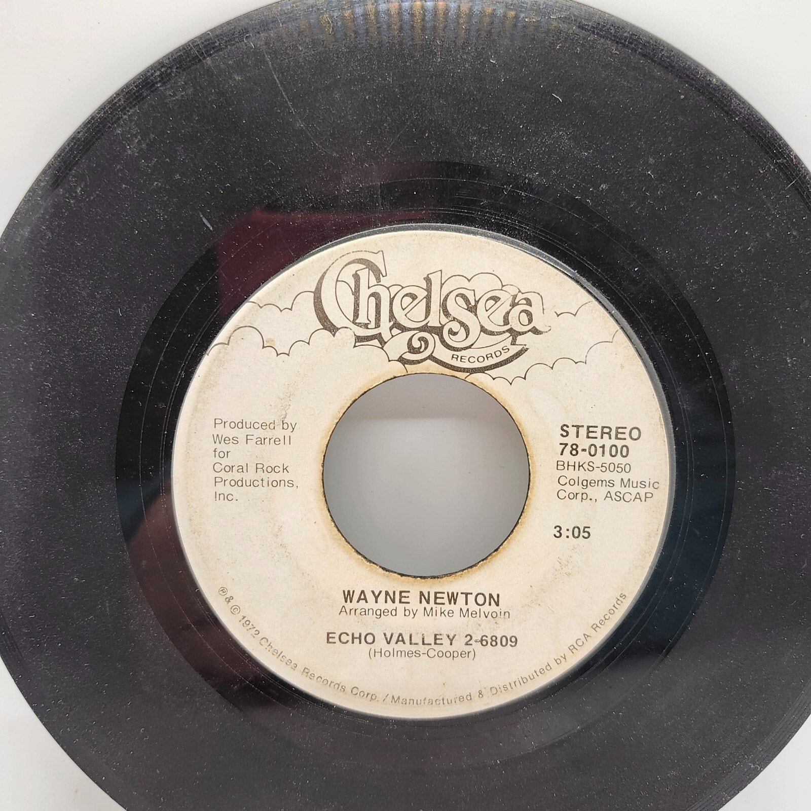 Echo Valley / Daddy Don't You Walk So Fast By Wayne Newton (Record) - 78-0100