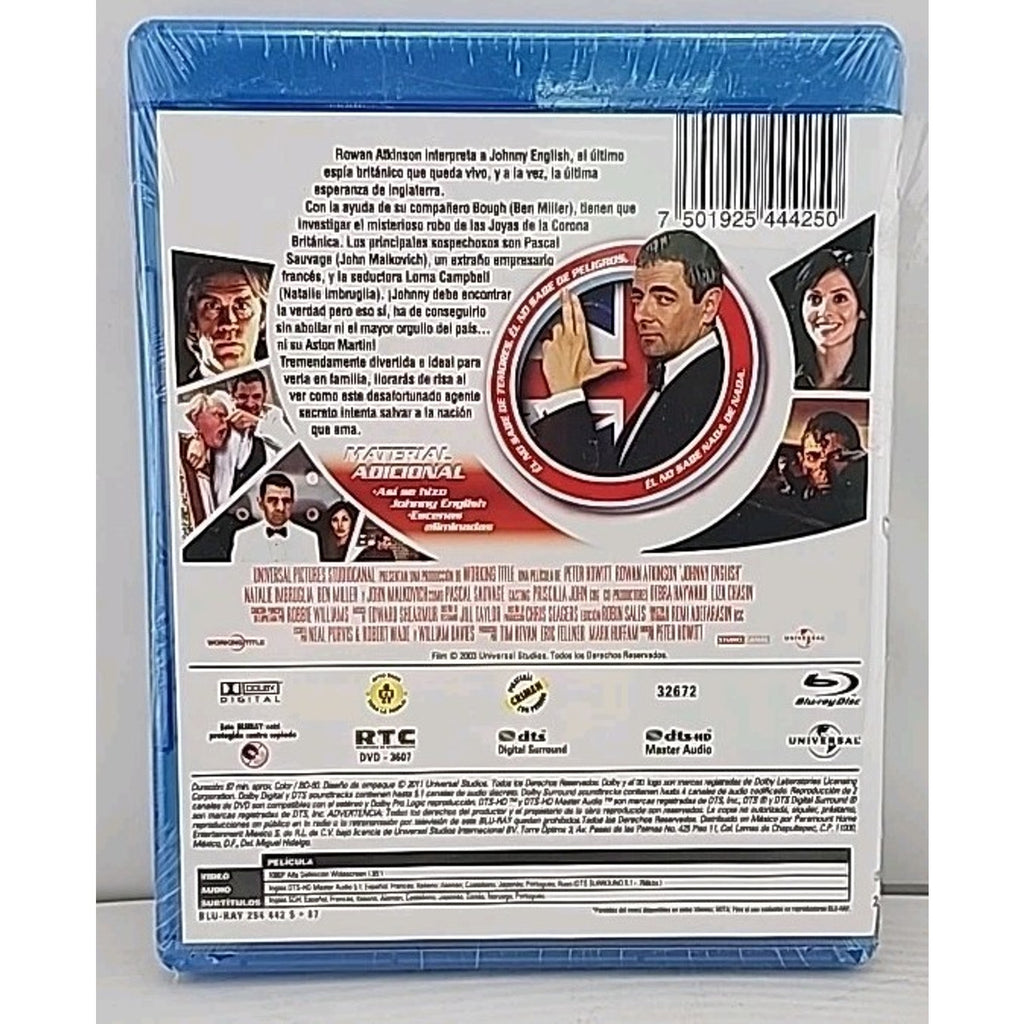 Espanol Blu Ray Movie "Johnny English" Rowan Atkinson *Brand New*