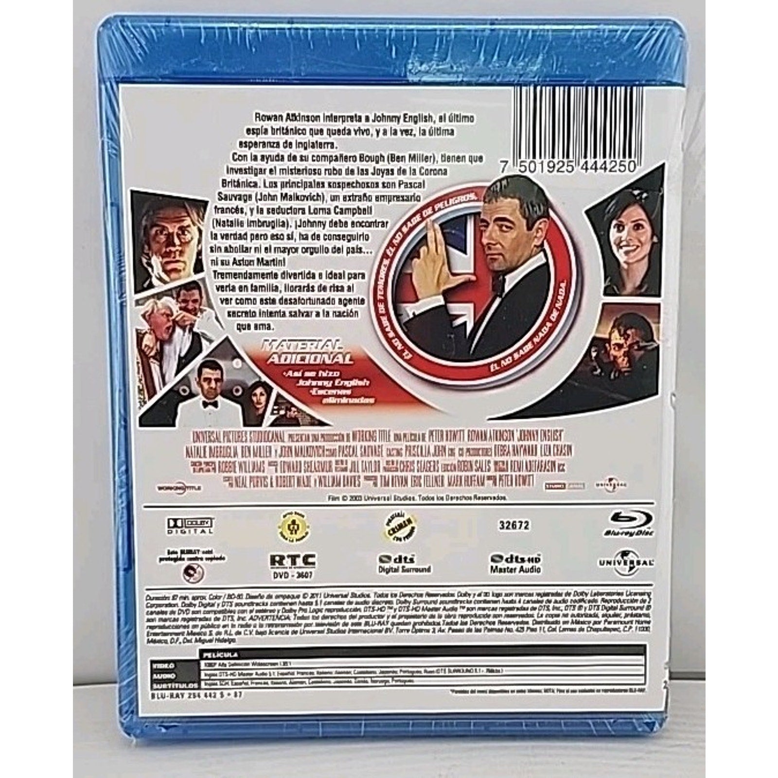 Espanol Blu Ray Movie "Johnny English" Rowan Atkinson *Brand New*