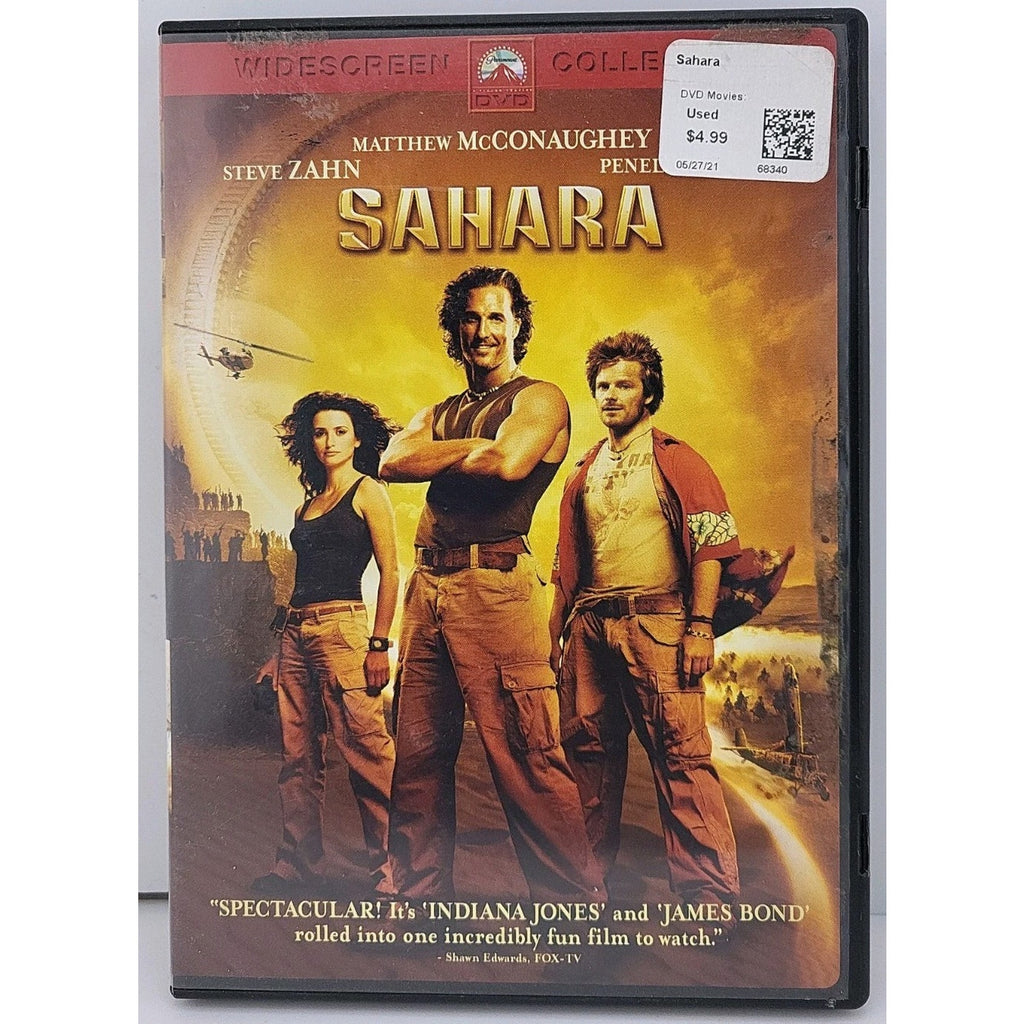 Sahara (DVD, 2005, Widescreen)