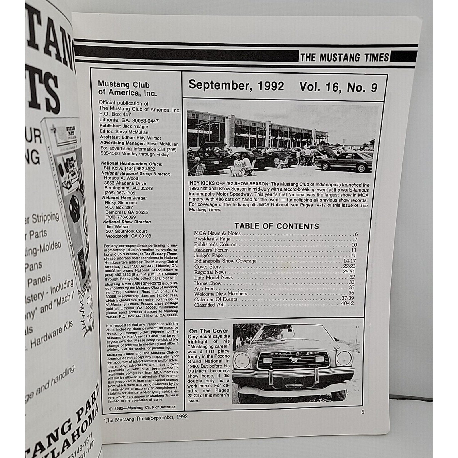 Mustang Times 1992 September Magazine